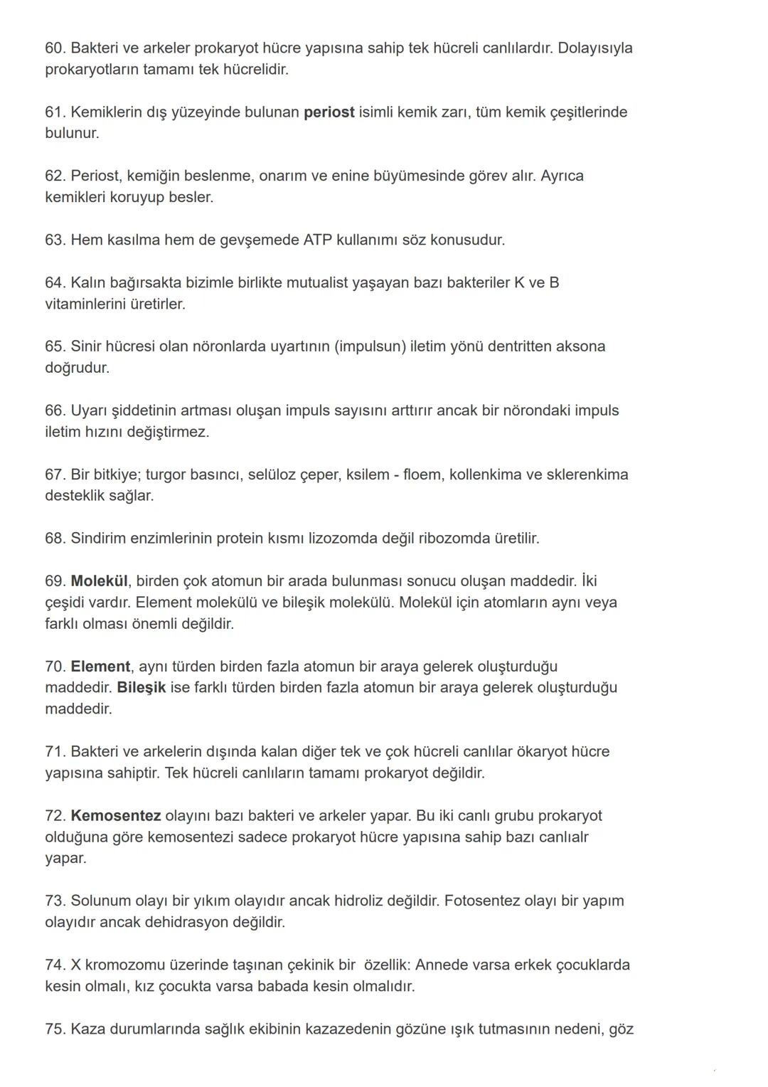 # Bilinmesi Gereken TYT AYT Biyoloji Kısa Ders Notları
TYT AYT Biyoloji için bilinmesi gereken 100 kısa ders notu Sizlerle.
1. Vagus sinir