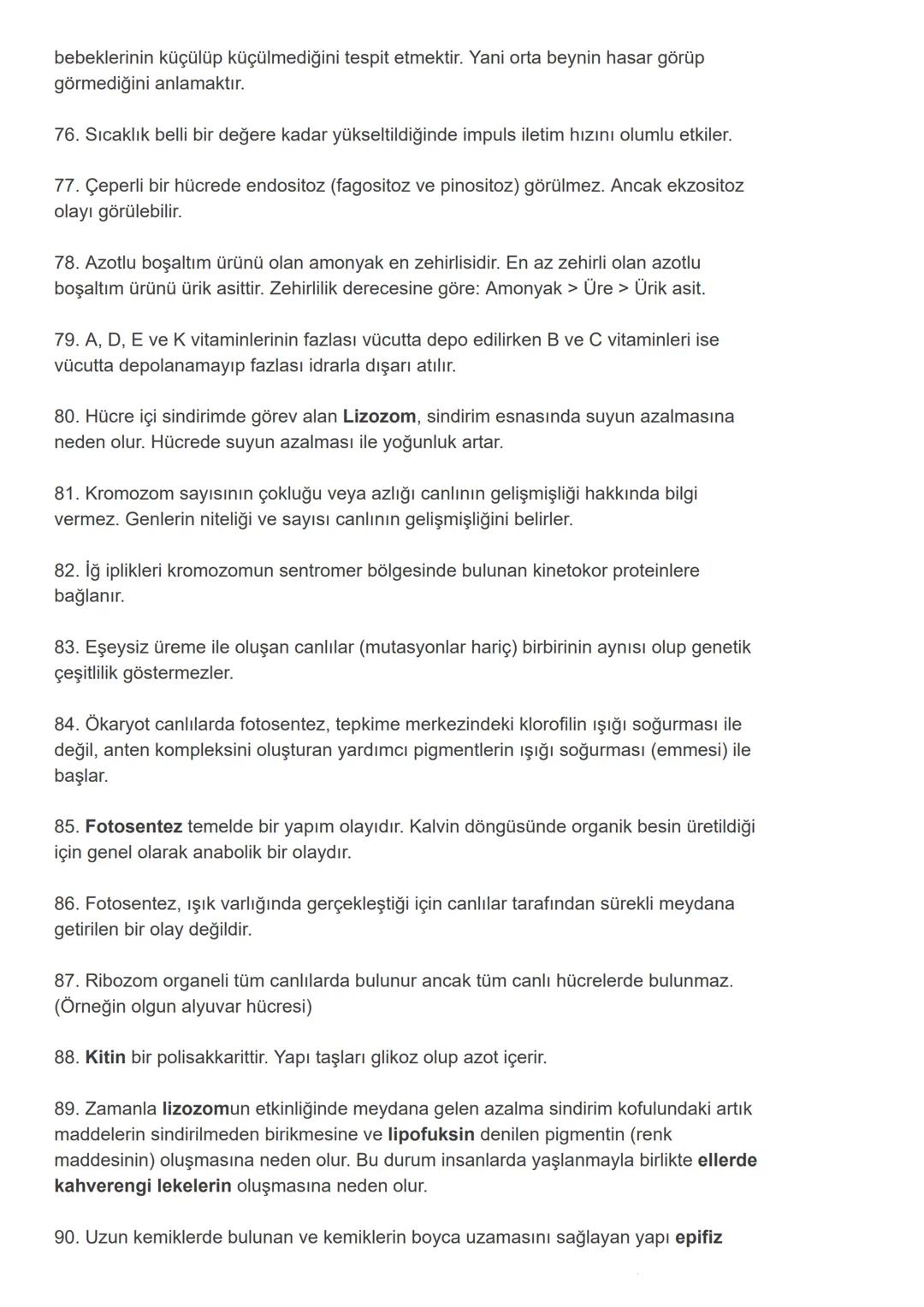 # Bilinmesi Gereken TYT AYT Biyoloji Kısa Ders Notları
TYT AYT Biyoloji için bilinmesi gereken 100 kısa ders notu Sizlerle.
1. Vagus sinir