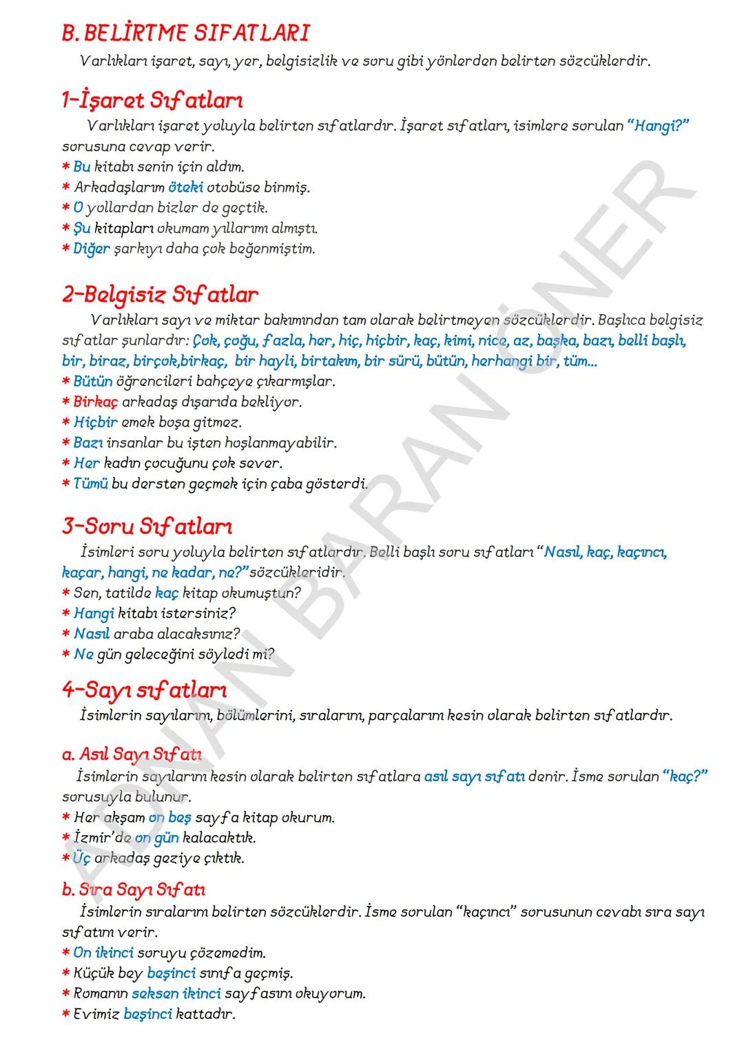 # İÇİNDEKİLER
1. SÖZCÜKTE ANLAM
A. Kelime ve Kelime Gruplarımın Anlam Özellikleri
1. Gerçek (Temel) Anlam
2. Yan anlam
3. Mecaz Anlam