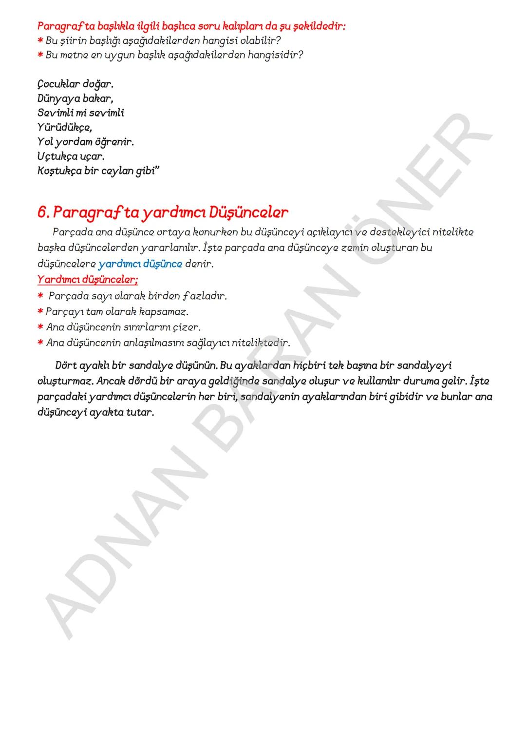 # İÇİNDEKİLER
1. SÖZCÜKTE ANLAM
A. Kelime ve Kelime Gruplarımın Anlam Özellikleri
1. Gerçek (Temel) Anlam
2. Yan anlam
3. Mecaz Anlam