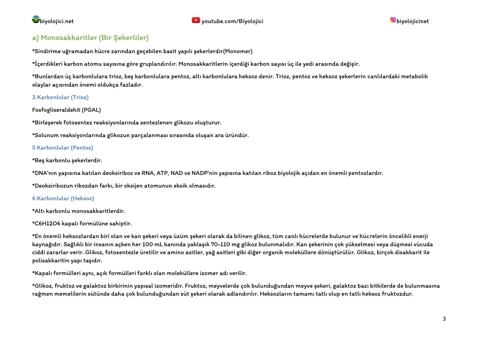 biyolojici.net
B) ORGANİK BİLEŞİKLER
youtube.com/Biyolojici
*Organik bileşiklerin yapısında karbon ve hidrojen elementleri bulunur.
*Organik