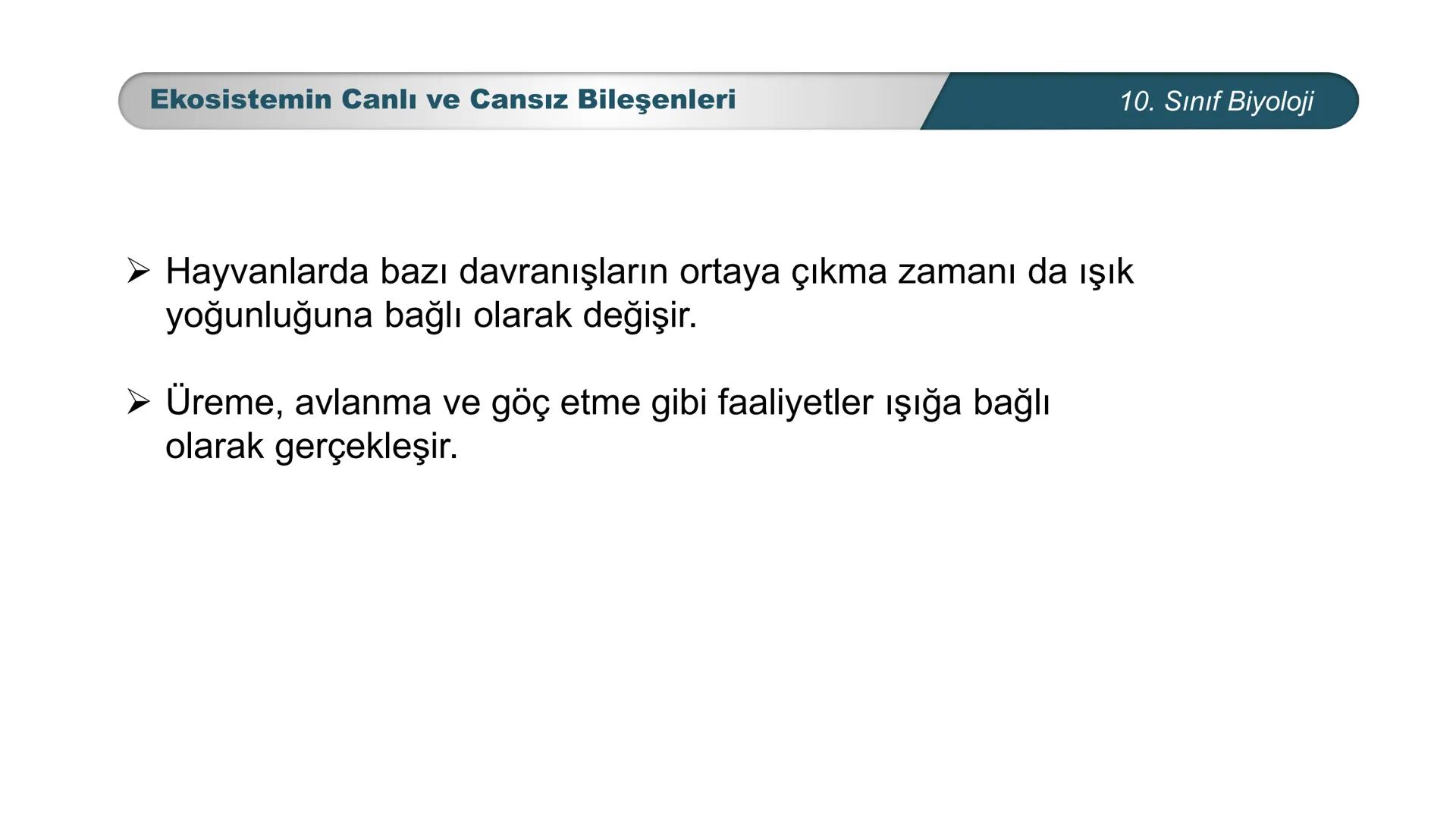 *
*
ETI MILLI EĞ
CUMHURİYET
TIM BAKANLIGI
DO
**
BİYOLOJİ
10. SINIF
Ekosistem Ekolojisi ve Güncel Çevre Sorunları
Ekosistemin Canlı ve Ca