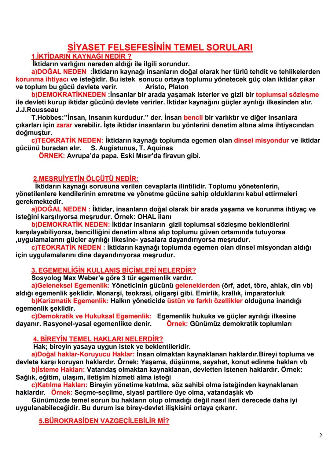 3. ÜNİTE
FELSEFENİN TEMEL KONULARI VE PROBLEMLERİ
6. SİYASET FELSEFESİNİN KONUSU VE PROBLEMLERİ
Siyaset(politika) : Bir toplumda çatışma hal