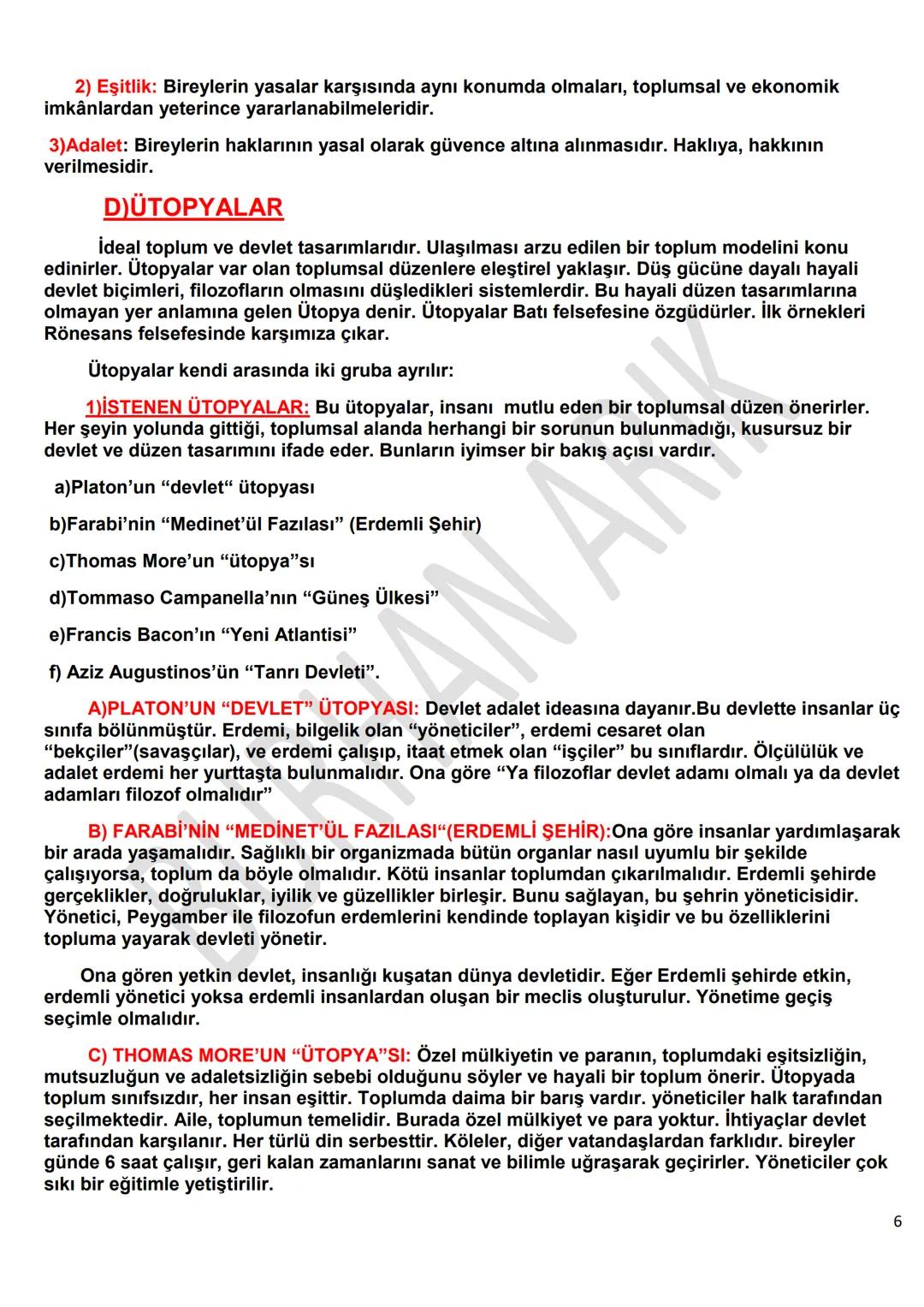 3. ÜNİTE
FELSEFENİN TEMEL KONULARI VE PROBLEMLERİ
6. SİYASET FELSEFESİNİN KONUSU VE PROBLEMLERİ
Siyaset(politika) : Bir toplumda çatışma hal