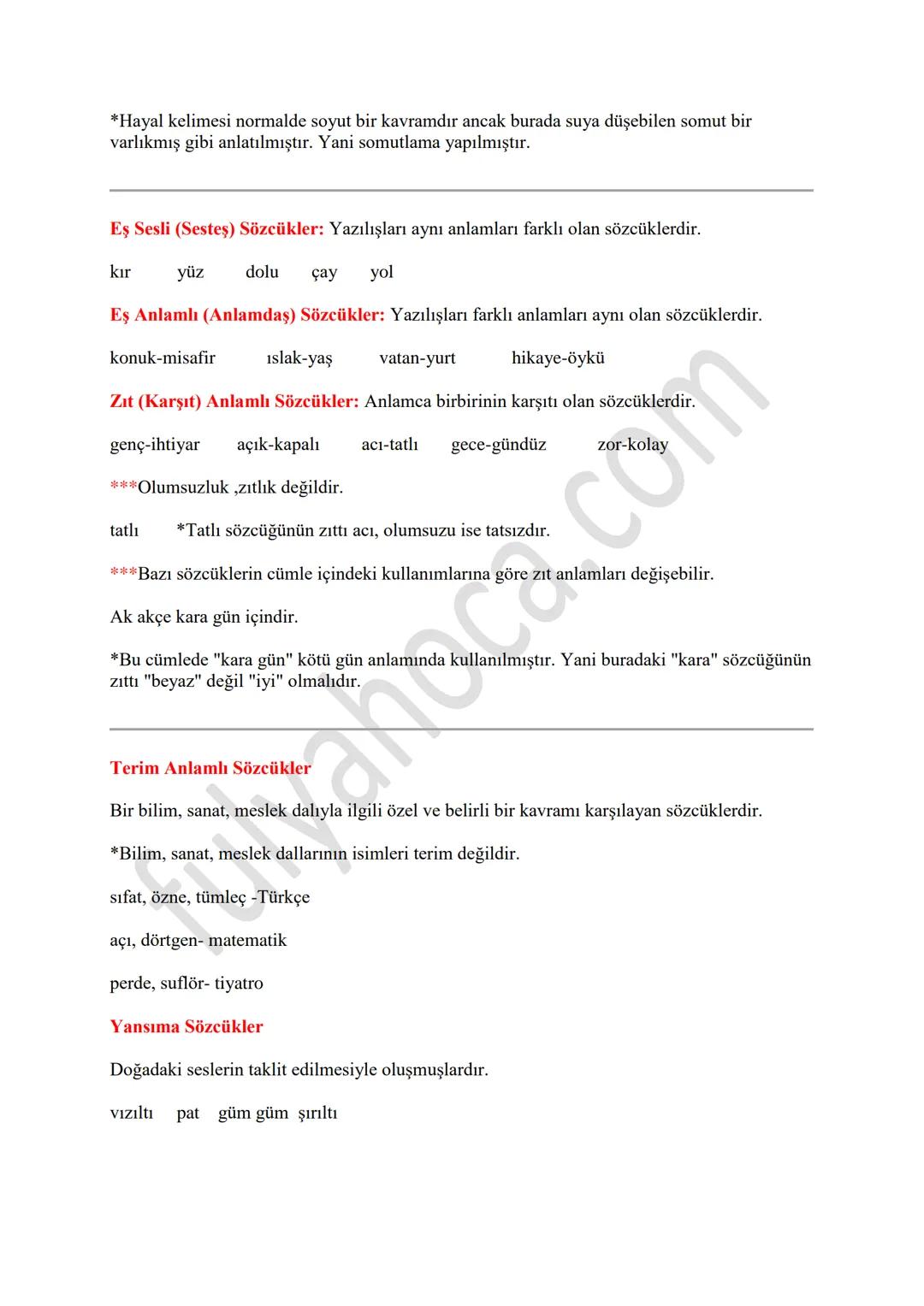 # SÖZCÜKTE ANLAM
Tek Anlamlılık: Tek bir kavramı karşılayan, başka anlamlar kazanmayan sözcüklerdir.
ağaç, termometre, kiremit
Çok Anlamlı