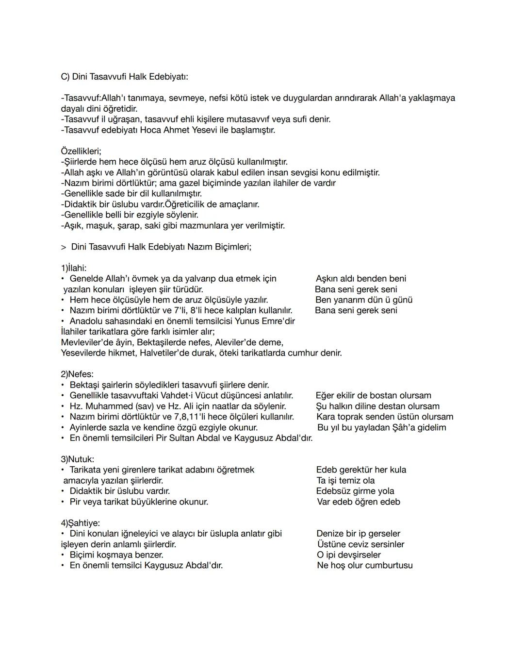 -HALK EDEBİYATI-
HALK EDEBİYATI
Anonim Halk
Edebiyatı
Aşk Edebiyatı
Tekke ve Tasavvuf
Edebiyatı
Güzelleme
* İlahi
* Nefes
* Nutuk
*