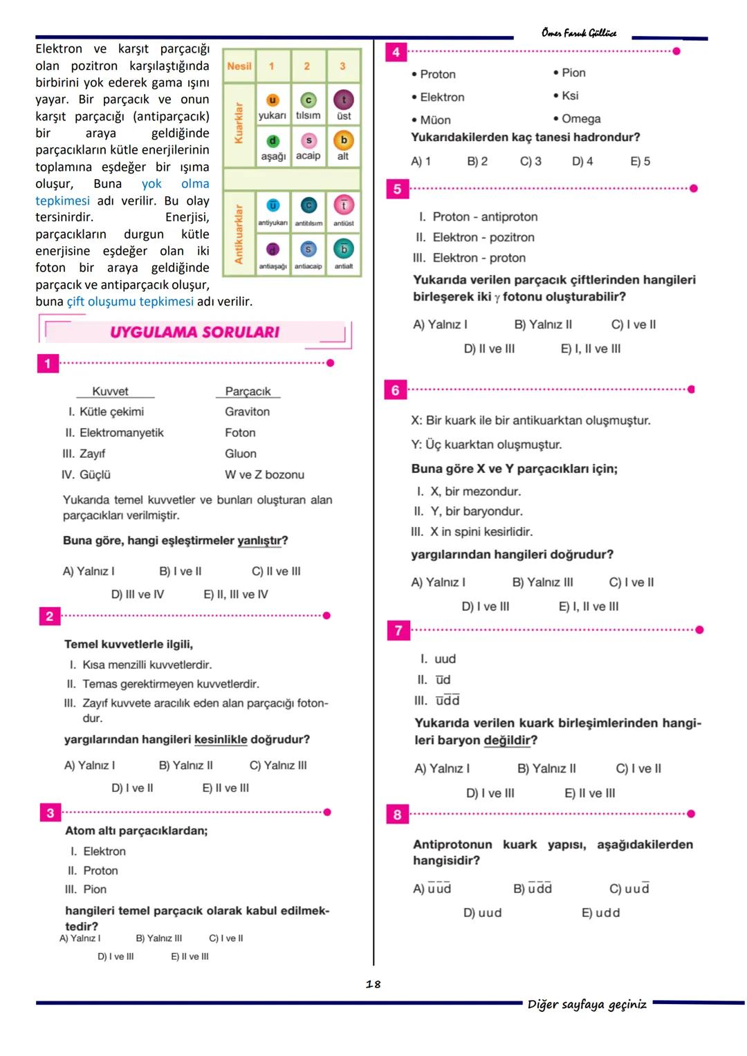 --- OCR Start ---
ofg
ELEKTRON
ATOM MODELLERİ
Modern Fizik
Atomun temel taşlarından birisi olan elektron,
doğadaki elektriğin en küçük parça