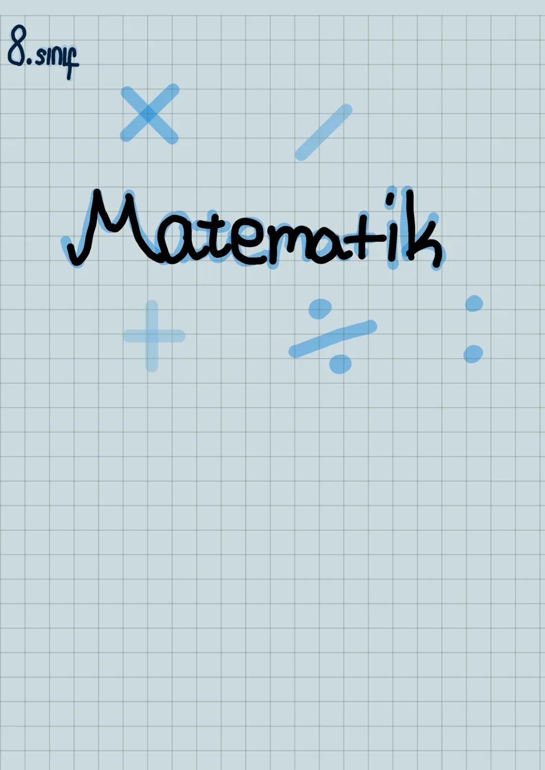 8.sınıf
X /
Matematik
+ ÷ : Ebob-Ekok
İki sayının ortak bölenlerinden en büyük olanım en böyük ortak bölenine veya ortak
bölenlerine Kıs