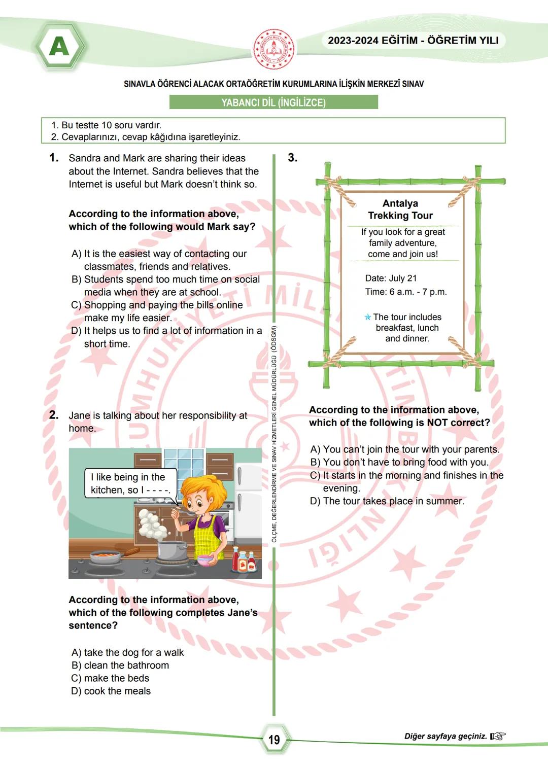 2024 SÖZEL BÖLÜM
**
T.C.
MİLLÎ EĞİTİM BAKANLIĞI
ÖLÇME, DEĞERLENDİRME VE SINAV HİZMETLERİ GENEL MÜDÜRLÜĞÜ
SINAVLA ÖĞRENCİ ALACAK ORTAÖĞRETİM