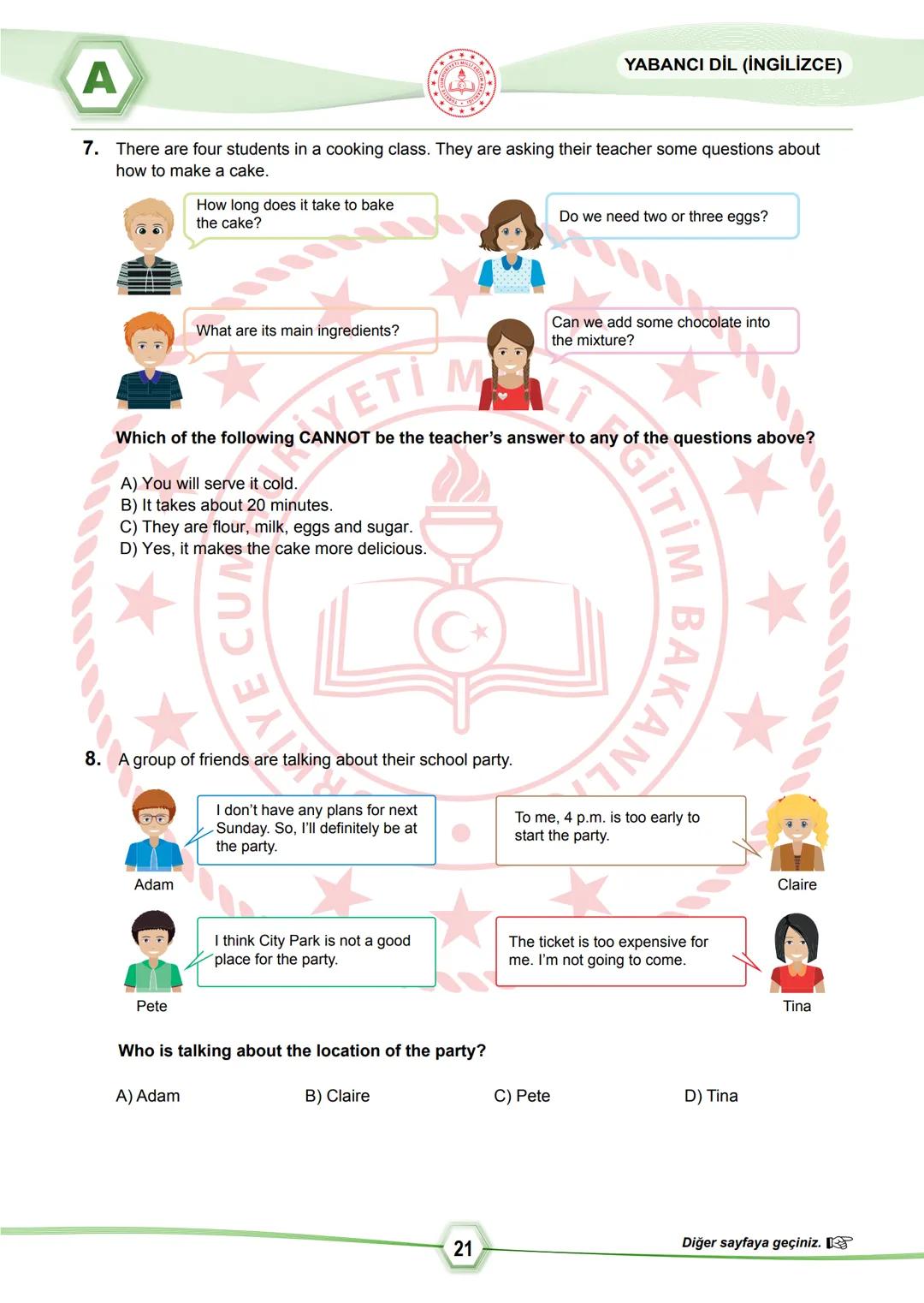 2024 SÖZEL BÖLÜM
**
T.C.
MİLLÎ EĞİTİM BAKANLIĞI
ÖLÇME, DEĞERLENDİRME VE SINAV HİZMETLERİ GENEL MÜDÜRLÜĞÜ
SINAVLA ÖĞRENCİ ALACAK ORTAÖĞRETİM