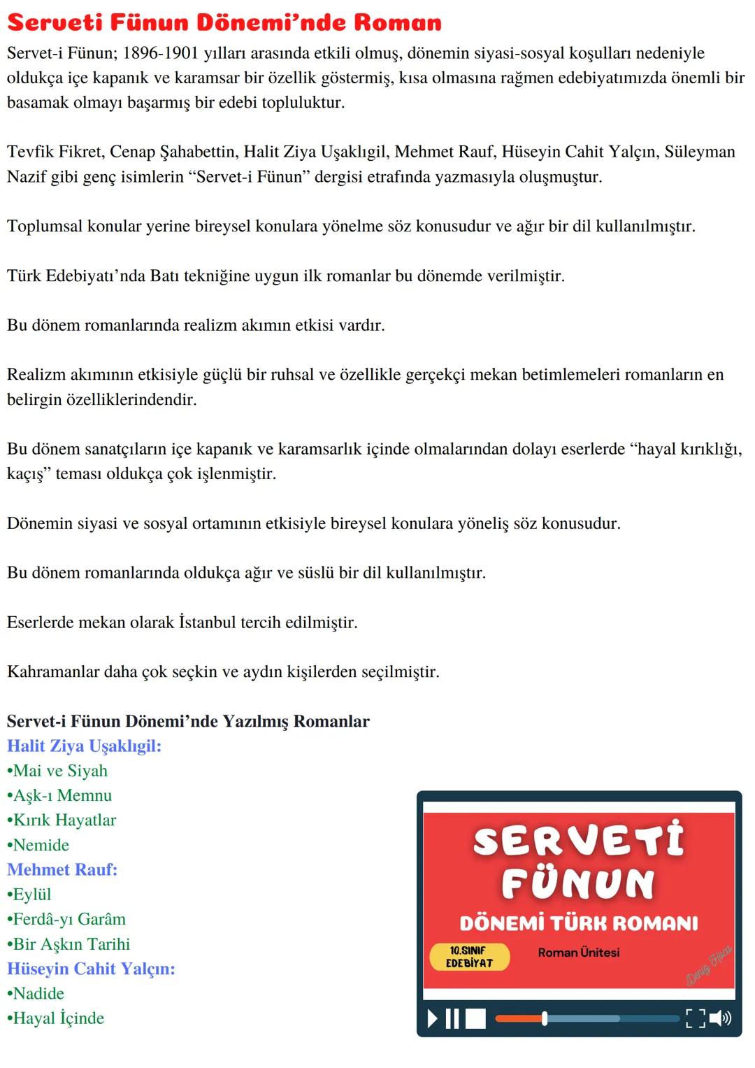 DENİZ HOCA
10.SINIF
TÜRK DİLİ
VE
EDEBİYATI
ROMAN ÜNİTESİ
VİDEO DESTEKLİ ÖZET ÇALIŞMA KAĞIDI
📖 10.SINIF
ROMAN ÜNİTESİ KONULARI
• ROMAN
•