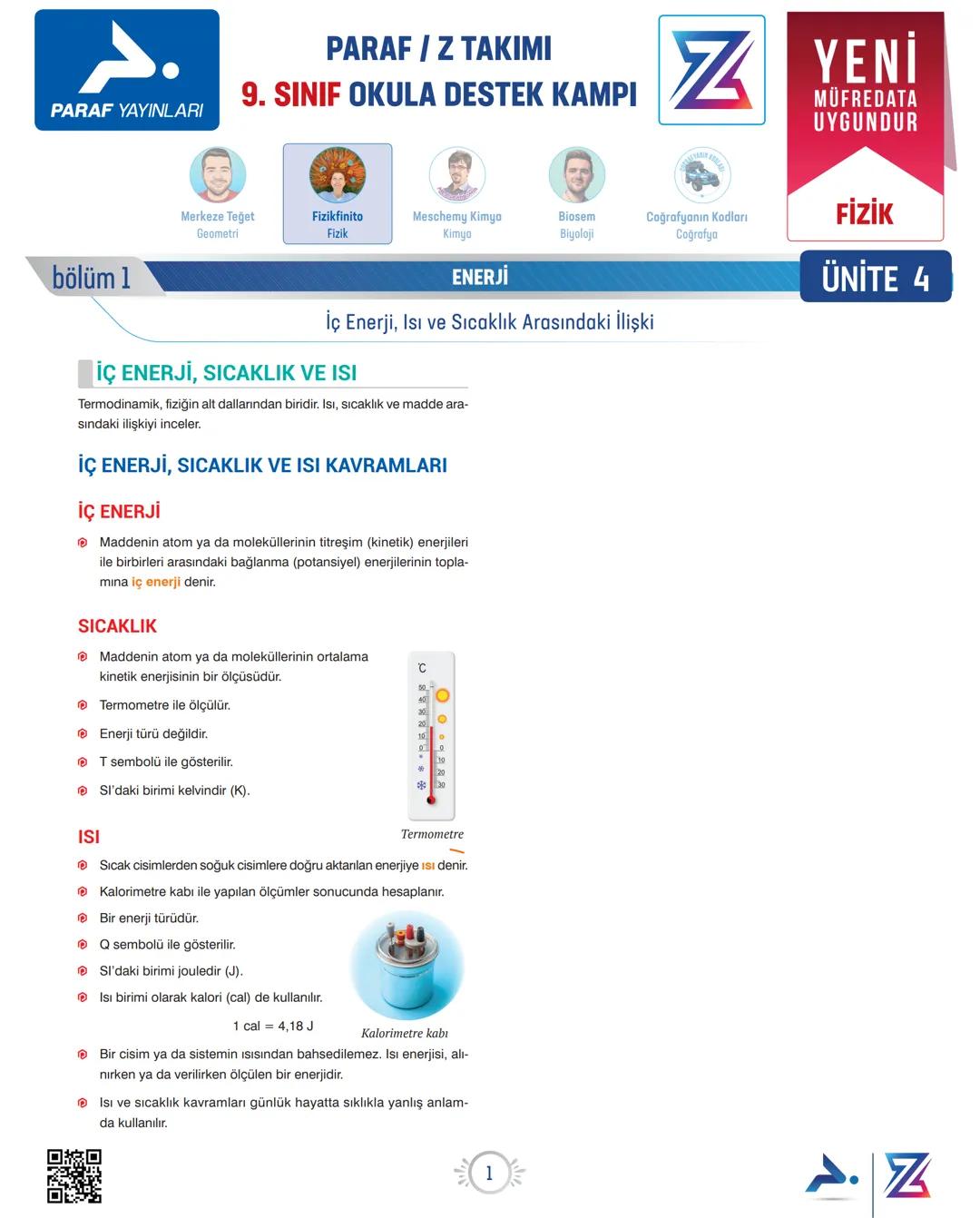 9sinif fizik iç enerji