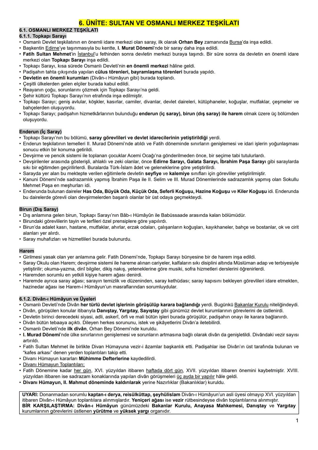 Tarih 10. sınıf 6. ünite