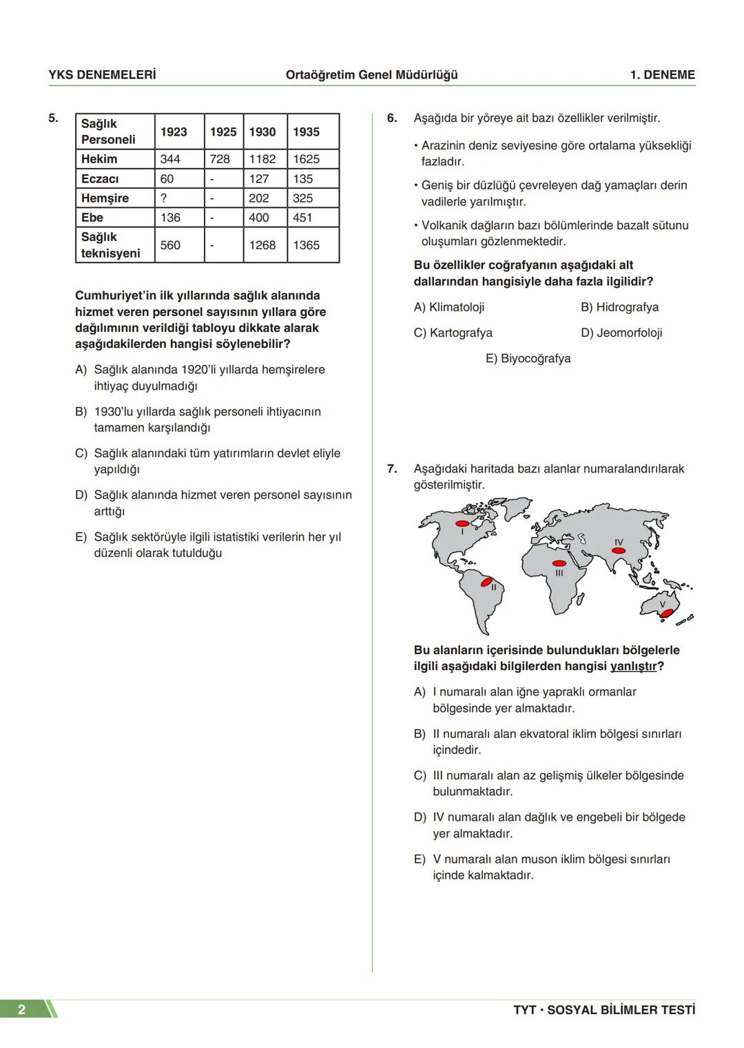 ****
RIYETİ MİLLİ EGIP
ORTAÖĞRETİM
GENEL MÜDÜRLÜĞÜ
*
>>>>>>>>>>>>>>>>>
>>>>>>>>>>>>>>>>
MEBİ
YKS DENEMELERİ
TYT
1. DENEME
ADI VE SOYADI