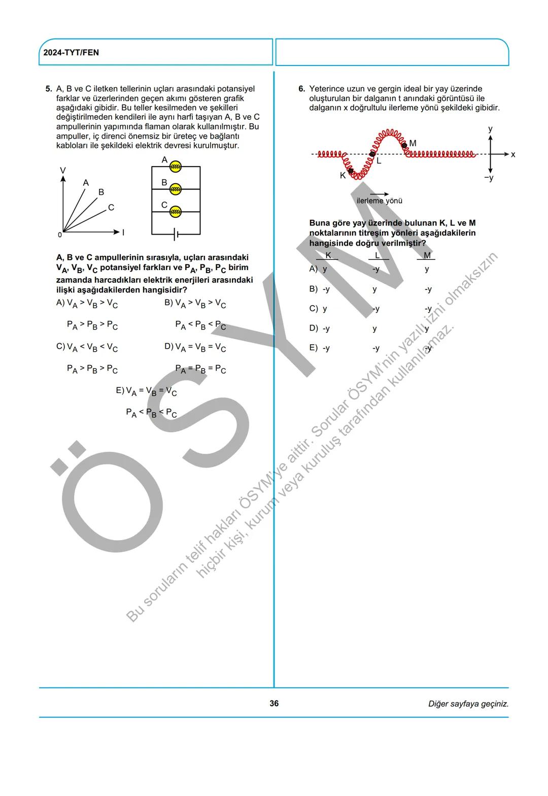 --- OCR Start ---
ÖSYM
T.C. Ölçme, Seçme ve Yerleştirme Merkezi
YÜKSEKÖĞRETİM KURUMLARI SINAVI
TEMEL YETERLİLİK TESTİ
(2024-TYT)
8 HAZİRAN 2