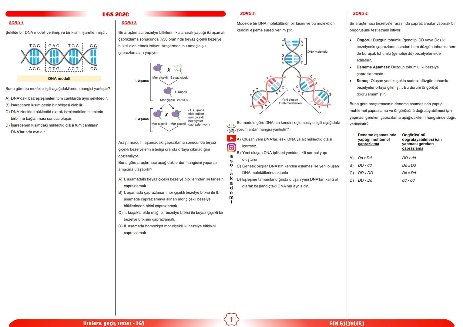 ## ASO
AKADEMİ
# fen bilimleri
## LGS
### ÇIKMIŞ SORULAR
### FÖYÜ
KONU ANLATIMLARI SORU ÇÖZÜMLERİ ASO AKADEMİ YOUTUBE KANALINDA # SORU