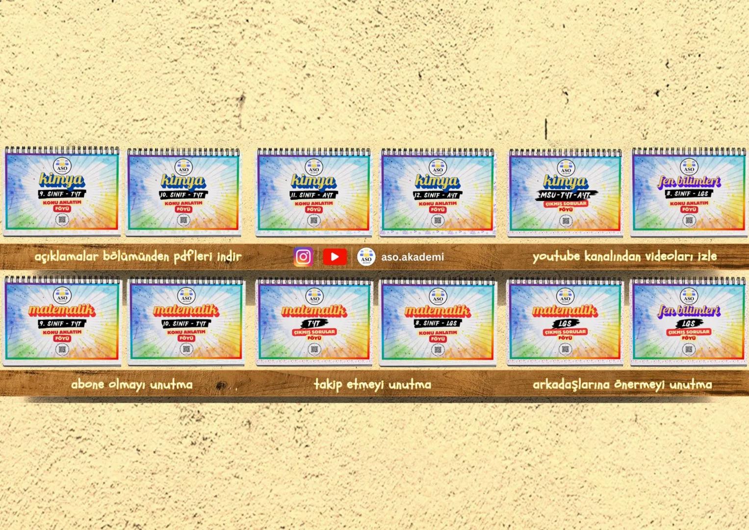 ## ASO
AKADEMİ
# fen bilimleri
## LGS
### ÇIKMIŞ SORULAR
### FÖYÜ
KONU ANLATIMLARI SORU ÇÖZÜMLERİ ASO AKADEMİ YOUTUBE KANALINDA # SORU