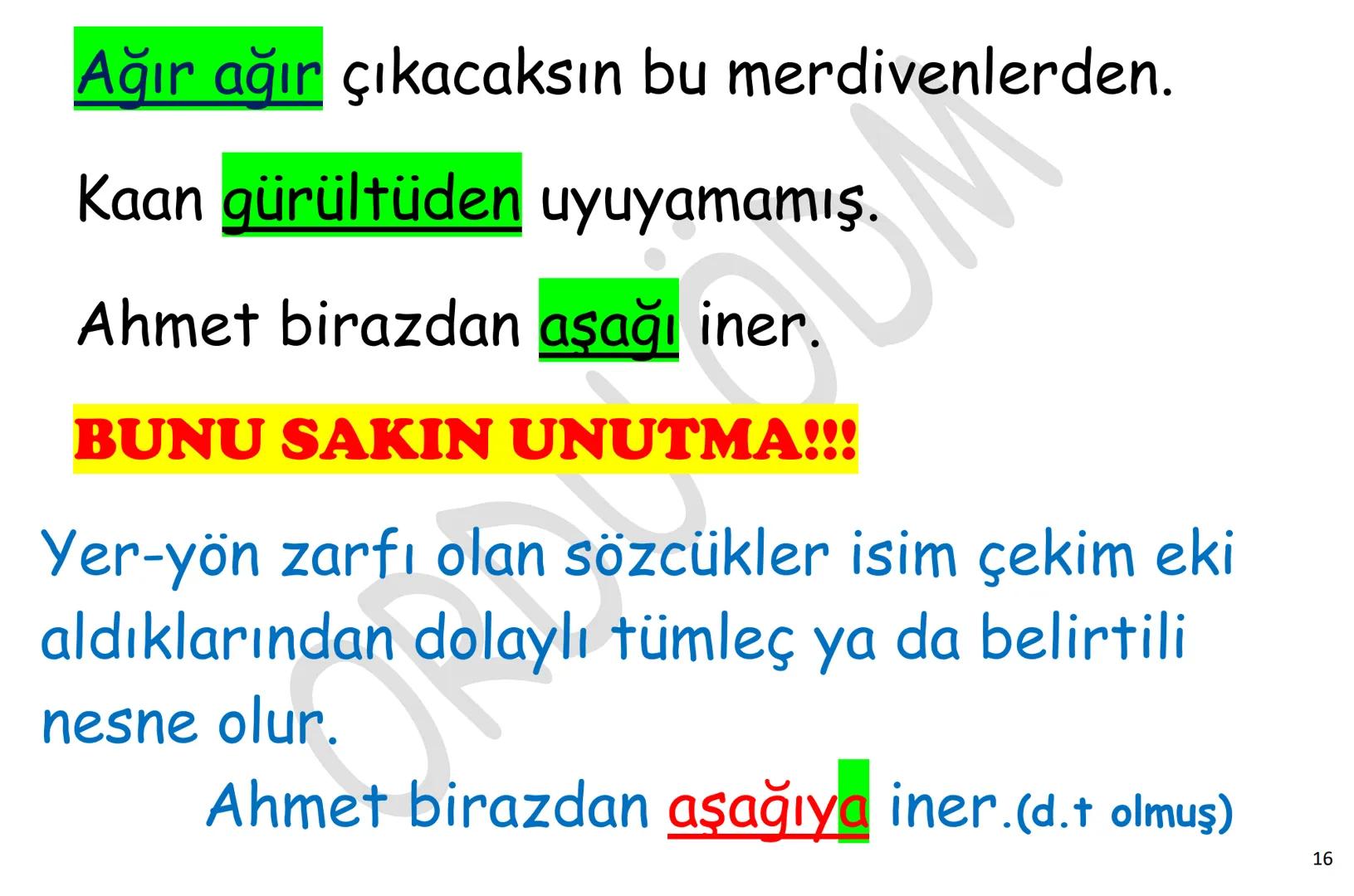 # YKS-TÜRKÇE
# CÜMLENİN
# ÖGELERİ
ORDU
ÖDM # Çocuklar sorunlarını öğretmene anlattı.
Özne(kim) nesne(neyi) d.t.(kime) yüklem(yapılan iş