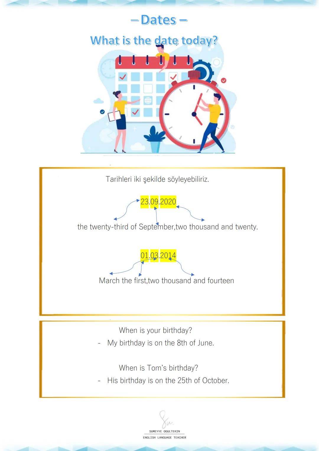 LiFe
UNIT 1
Su
SUMEYYE OGULTEKIN
ENGLISH LANGUAGE TEACHER
- Daily Activities and Weekend Activities
get up/wake up: uyanmak/kalkmak
have