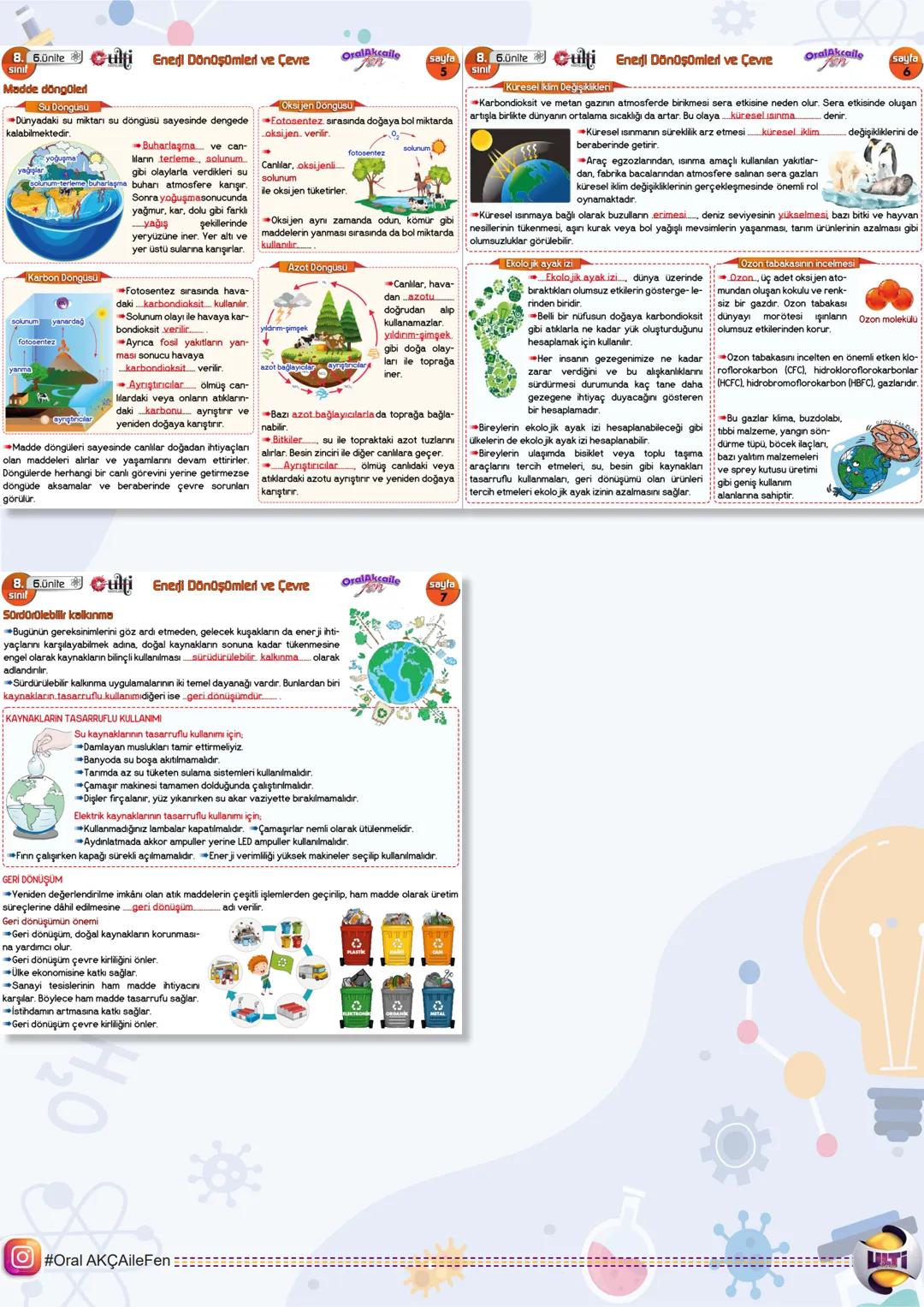 # 2025 LGS
## FEN BİLİMLERİ
ORAL AKÇA'NIN NOTLARI İLE
# SON
# TEKRAR
YAYINLARI 8. Lünite
Mevsimler ve İkilm
Dünyamız, Güneş etrafinda eks