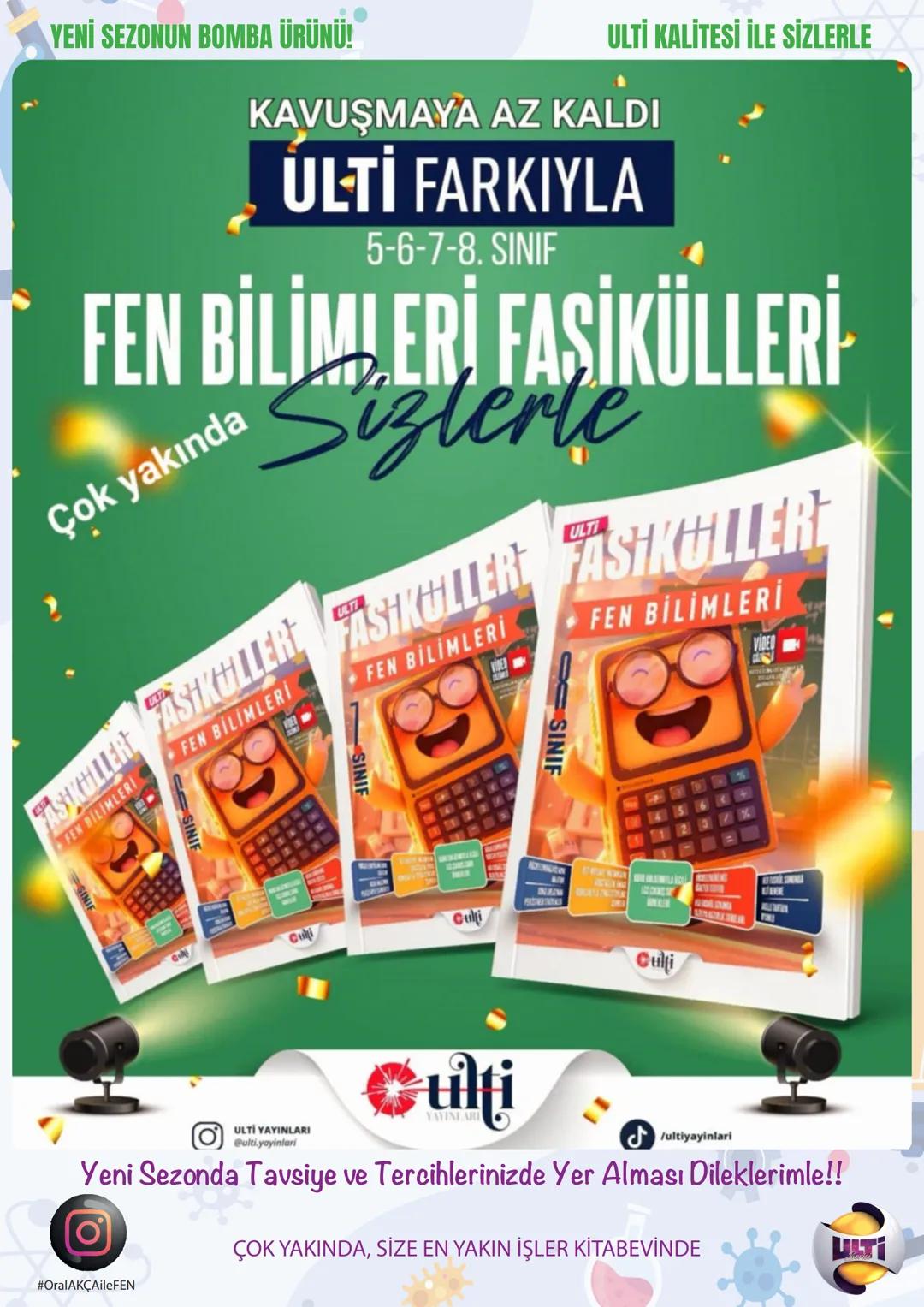 # 2025 LGS
## FEN BİLİMLERİ
ORAL AKÇA'NIN NOTLARI İLE
# SON
# TEKRAR
YAYINLARI 8. Lünite
Mevsimler ve İkilm
Dünyamız, Güneş etrafinda eks