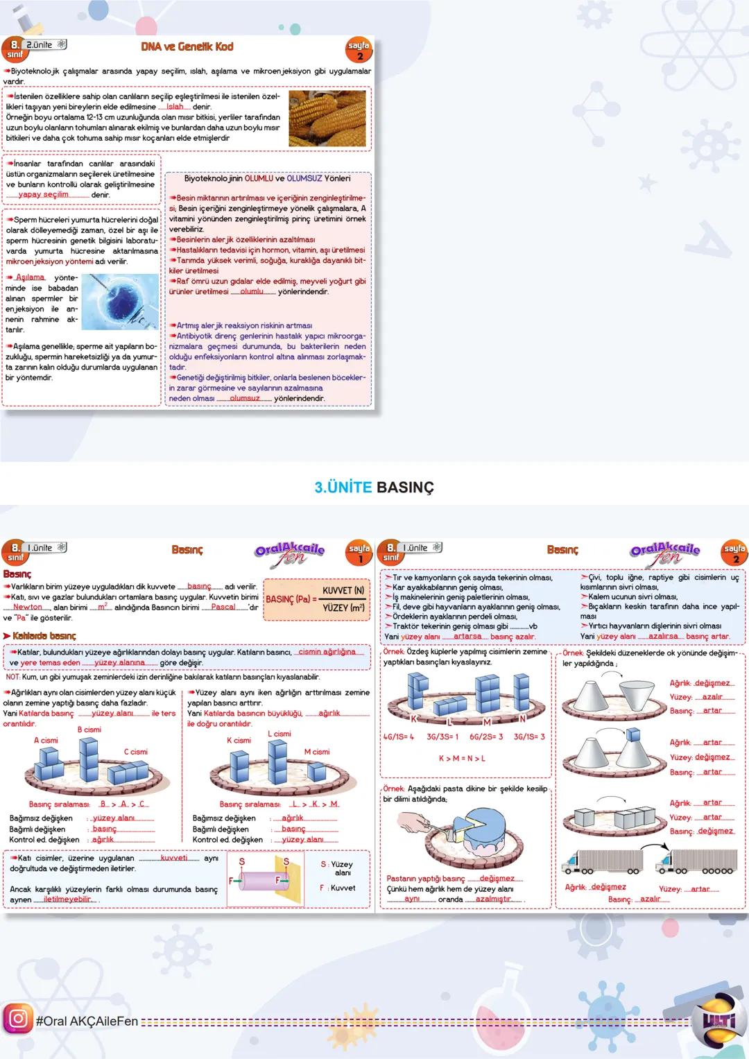 # 2025 LGS
## FEN BİLİMLERİ
ORAL AKÇA'NIN NOTLARI İLE
# SON
# TEKRAR
YAYINLARI 8. Lünite
Mevsimler ve İkilm
Dünyamız, Güneş etrafinda eks