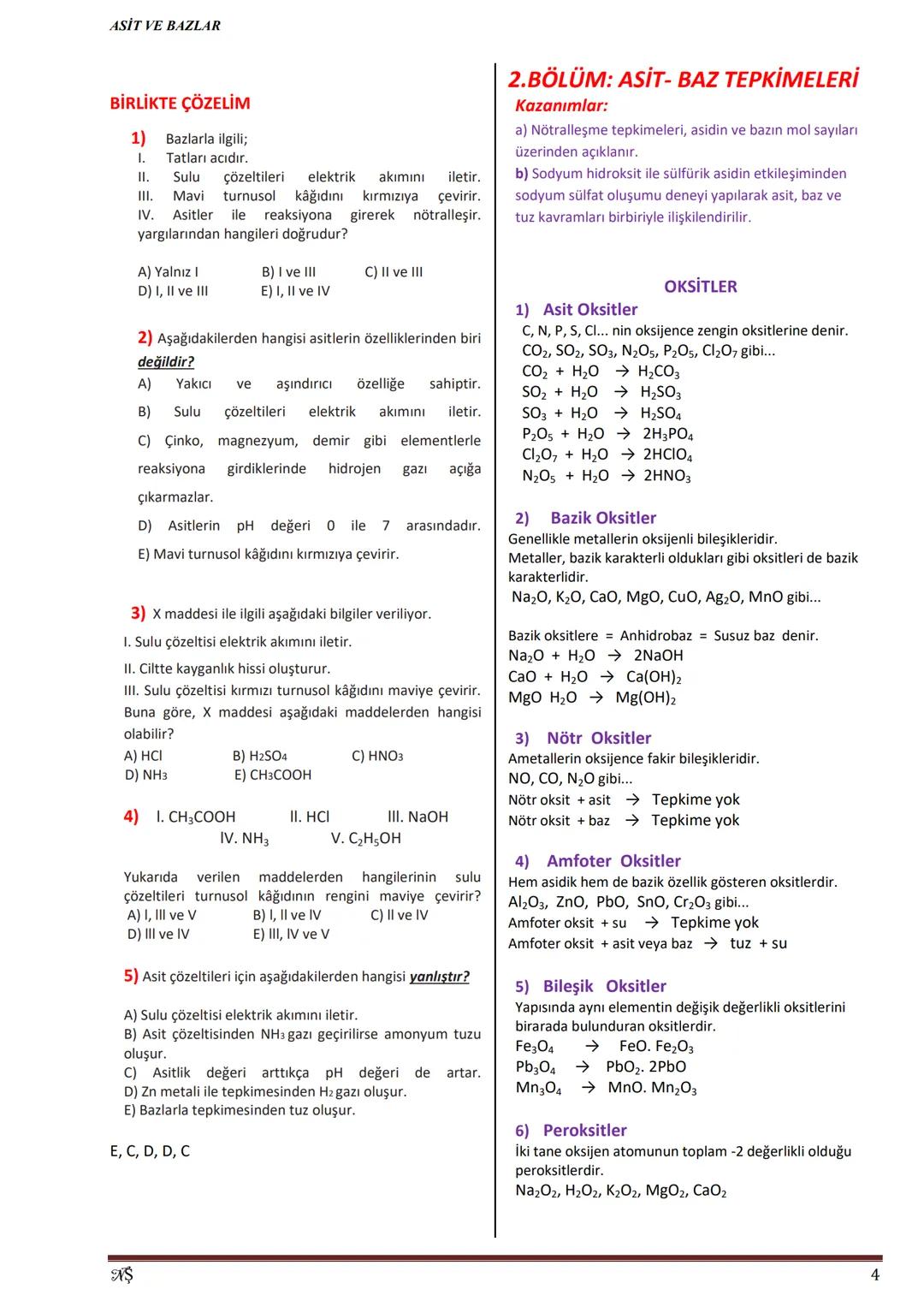 --- OCR Start ---
ASİT VE BAZLAR
1.BÖLÜM: ASİTLER VE BAZLAR
Kazanımlar: Asit ve bazları bilinen özellikleri yardımıyla
ayırt eder.
a) Limon