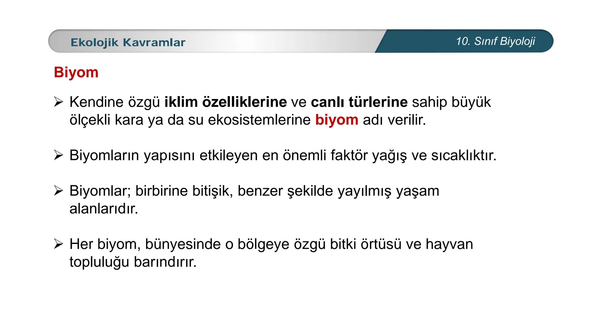 *
*
ETI MILLI EĞİ
CUMHURİYET
DO
TIM BAKANLIĞI
**
BİYOLOJİ
10. SINIF
Ekosistem Ekolojisi ve Güncel Çevre Sorunları
Ekolojik Kavramlar --- OCR