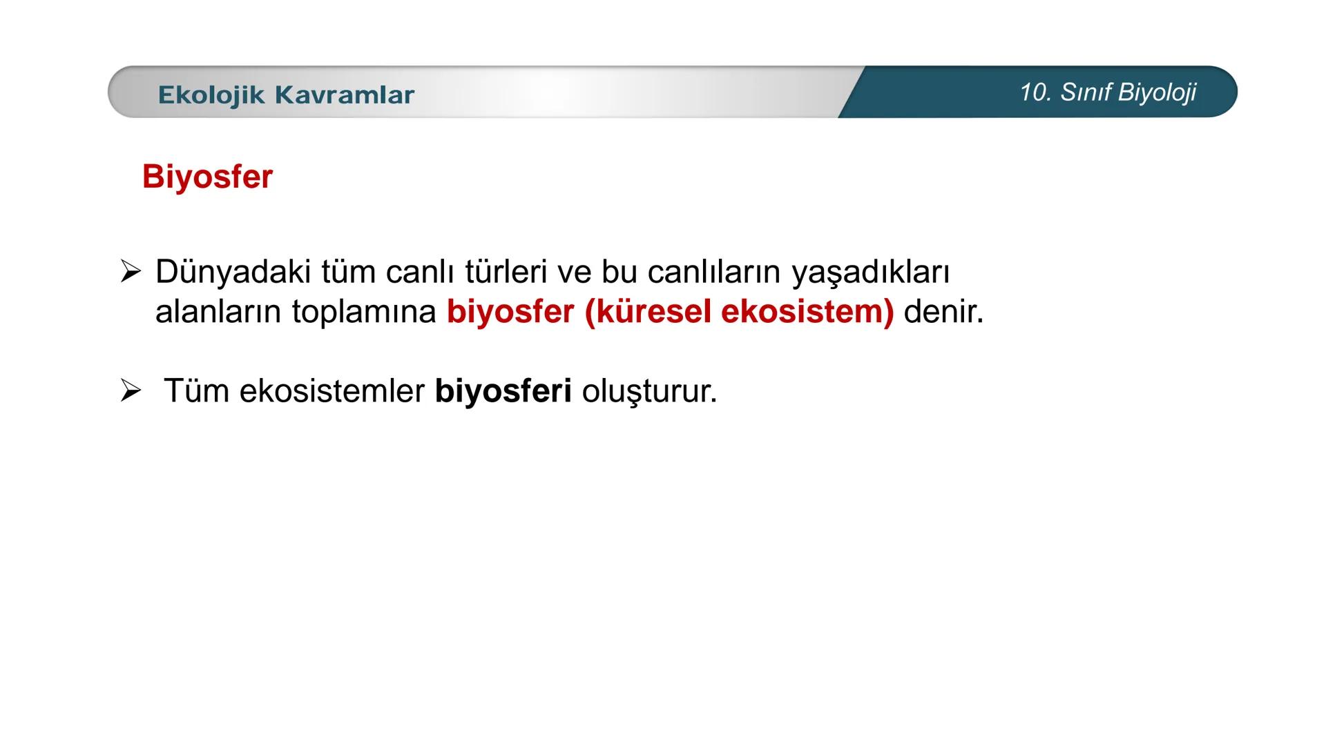 *
*
ETI MILLI EĞİ
CUMHURİYET
DO
TIM BAKANLIĞI
**
BİYOLOJİ
10. SINIF
Ekosistem Ekolojisi ve Güncel Çevre Sorunları
Ekolojik Kavramlar --- OCR