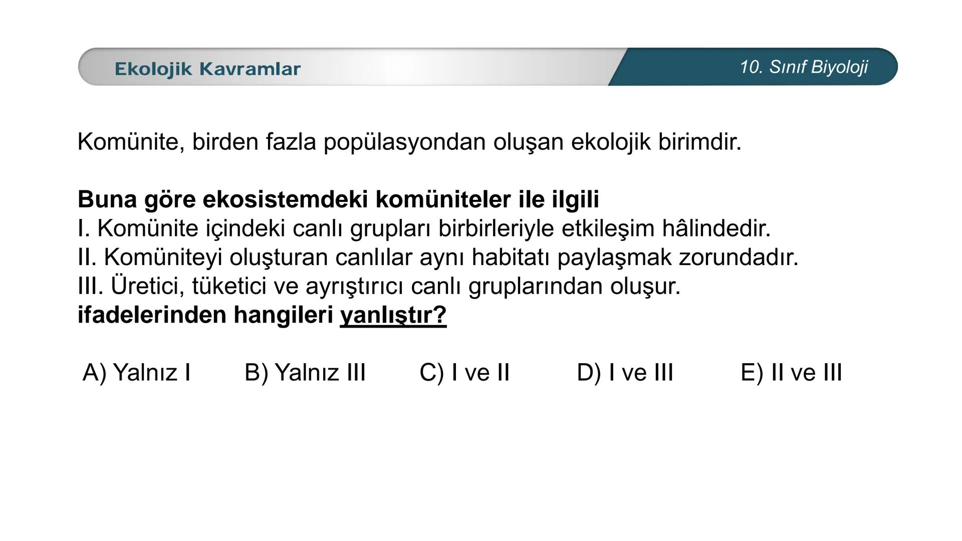 *
*
ETI MILLI EĞİ
CUMHURİYET
DO
TIM BAKANLIĞI
**
BİYOLOJİ
10. SINIF
Ekosistem Ekolojisi ve Güncel Çevre Sorunları
Ekolojik Kavramlar --- OCR