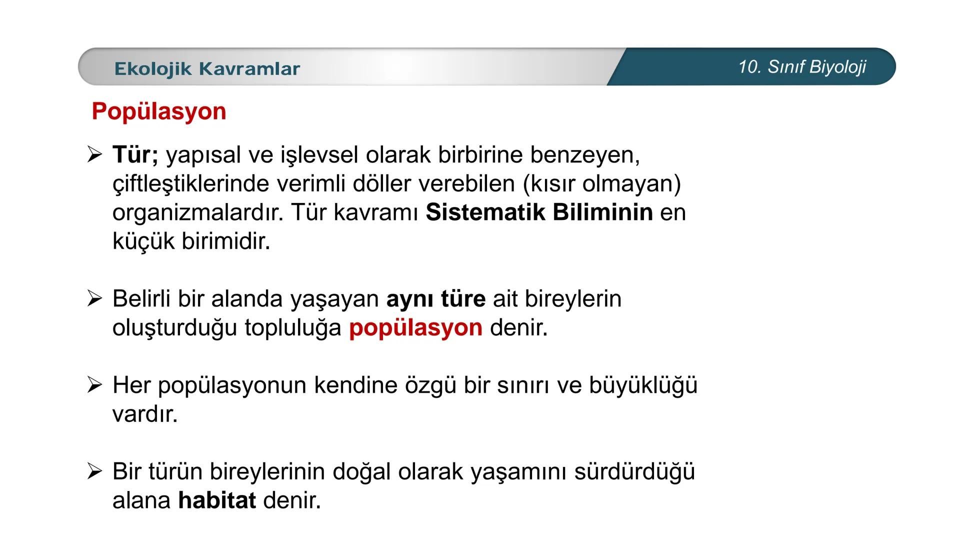 *
*
ETI MILLI EĞİ
CUMHURİYET
DO
TIM BAKANLIĞI
**
BİYOLOJİ
10. SINIF
Ekosistem Ekolojisi ve Güncel Çevre Sorunları
Ekolojik Kavramlar --- OCR