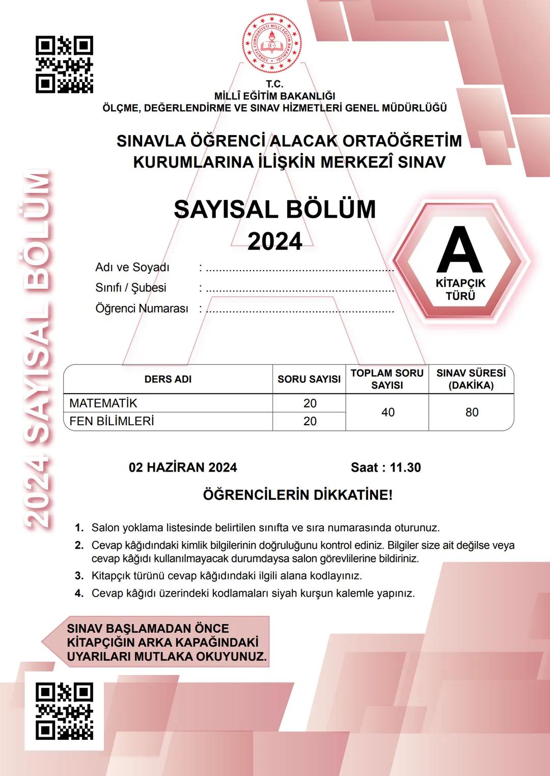 2024 lgs sayısal bolum