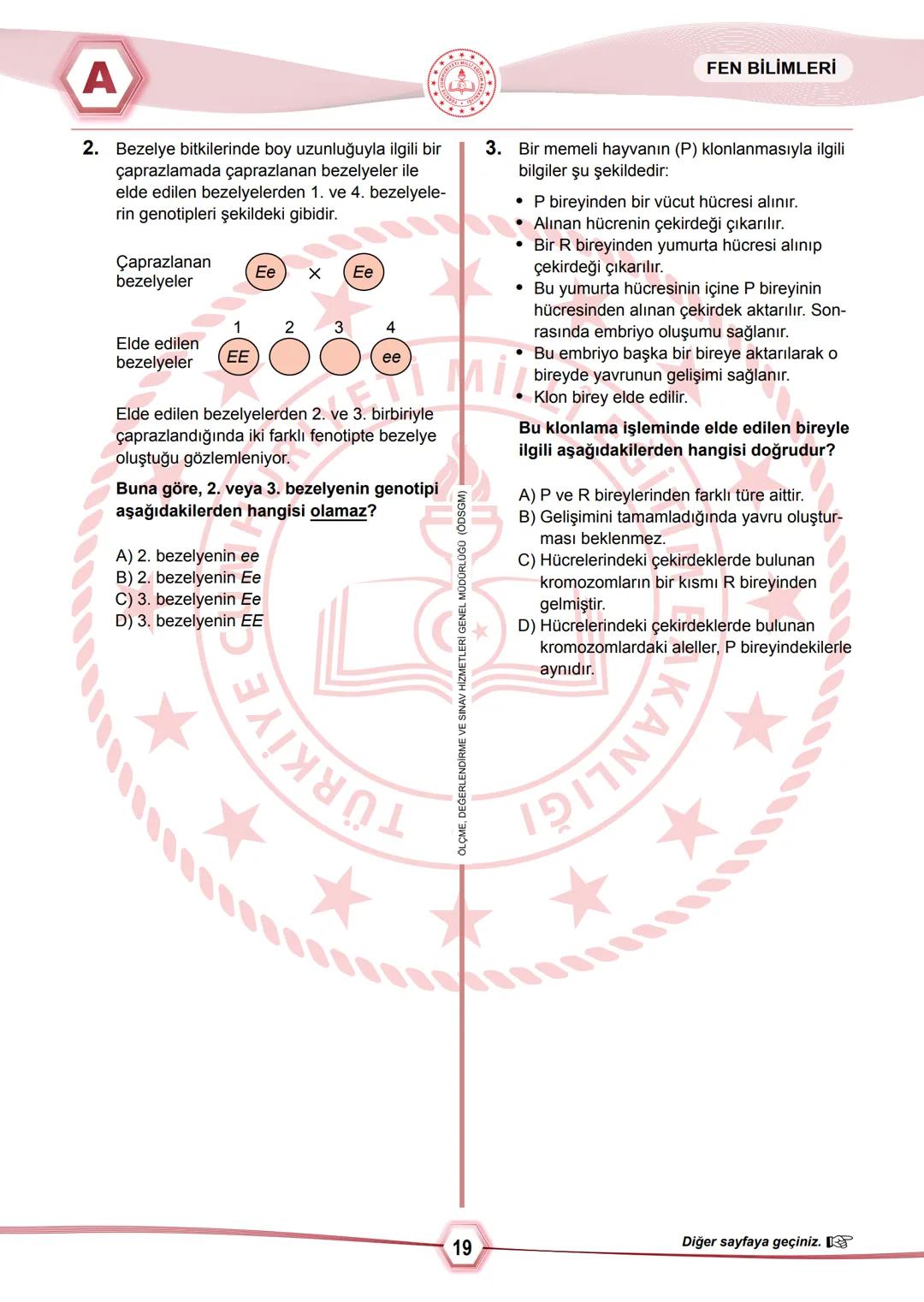 2024 SAYISAL BÖLÜM
*
T.C.
MİLLÎ EĞİTİM BAKANLIĞI
ÖLÇME, DEĞERLENDİRME VE SINAV HİZMETLERİ GENEL MÜDÜRLÜĞÜ
SINAVLA ÖĞRENCİ ALACAK ORTAÖĞRETİ