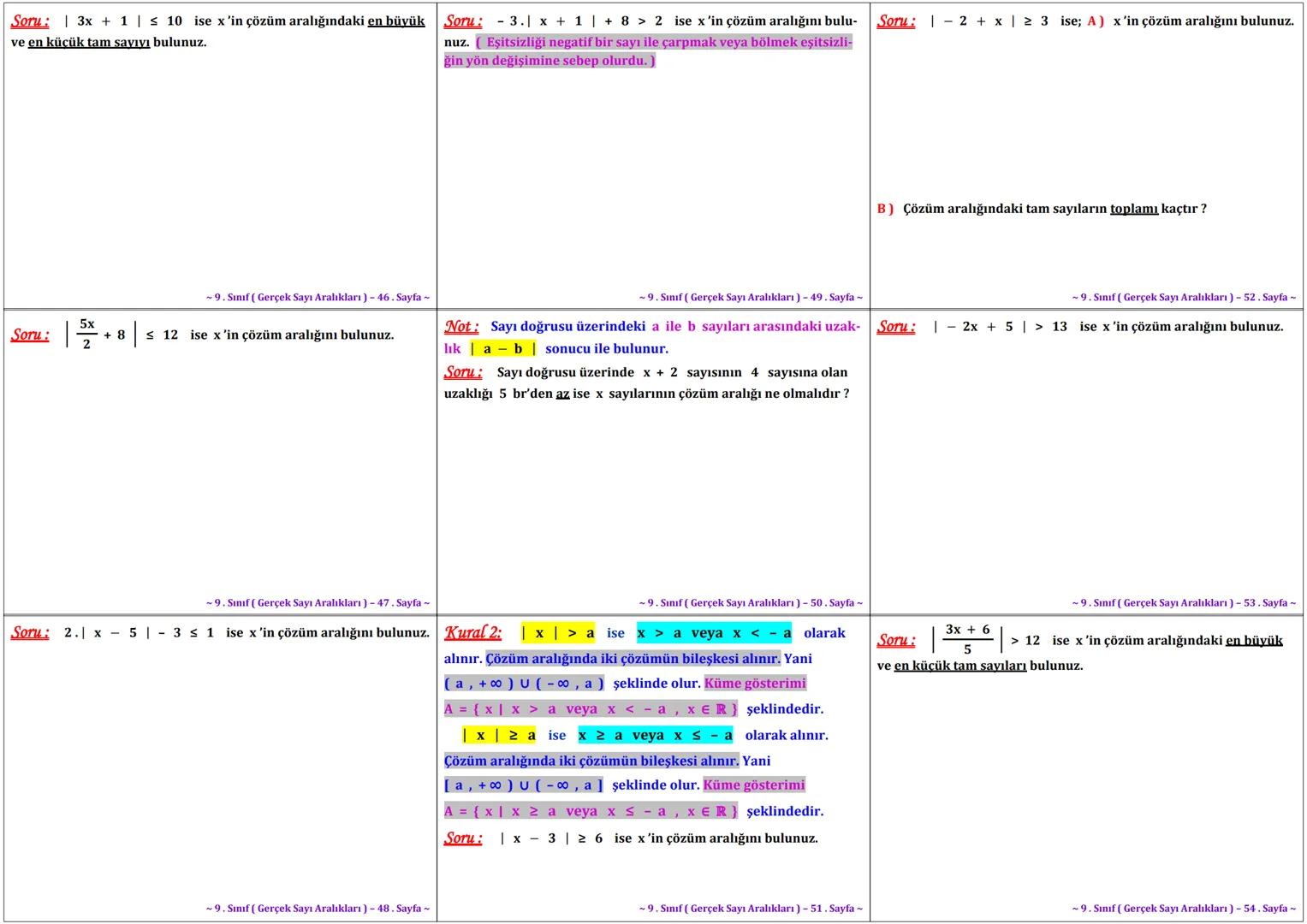 --- OCR Start ---
Gerçek Sayı Aralıklarının Gösteriminde ve Aralıklarla İlgili
İşlemlerde Küme Sembol ve İşlemleri
Matematiksel sembollerin