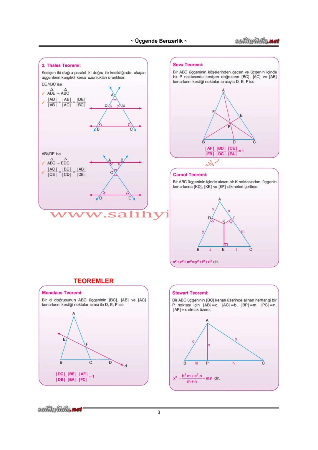 # ÜÇGENLERİN EŞLİĞİ
~ Üçgende Benzerlik ~
İki üçgen üst üste konulduğunda tüm köşe ve
kenarları çakışıyor ise yani ikişer ikişer karşılıklı