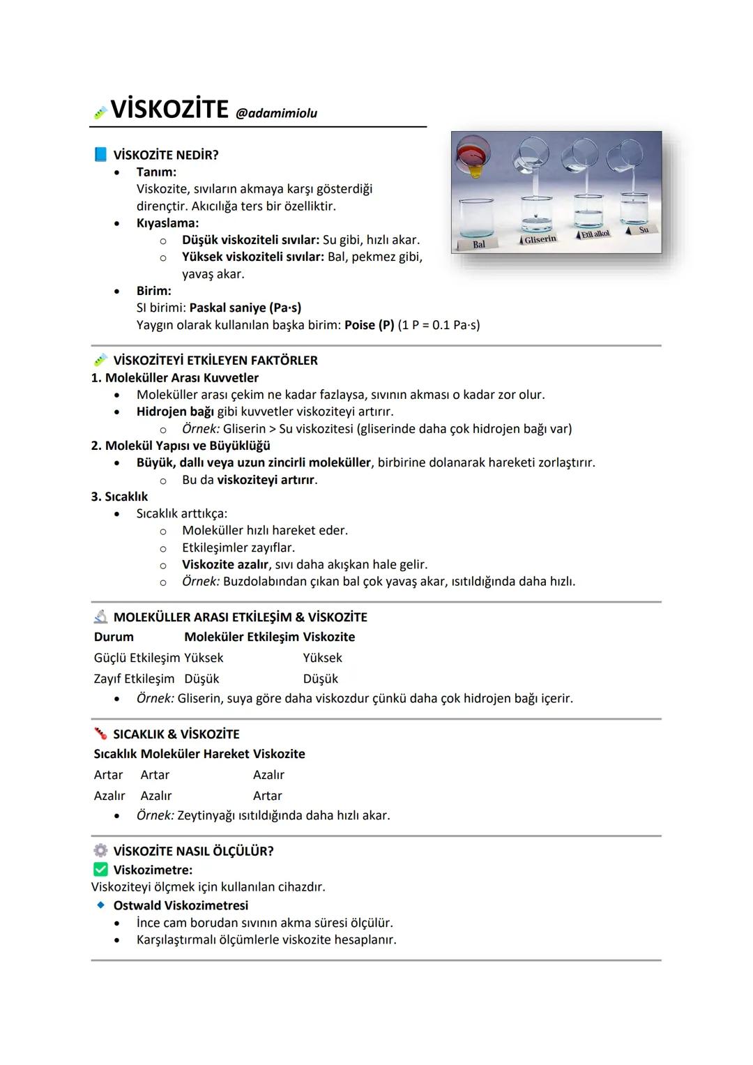 🫗9.SINIF;VİSKOZiTE (YENI MÜFREDAT🫶🏻)