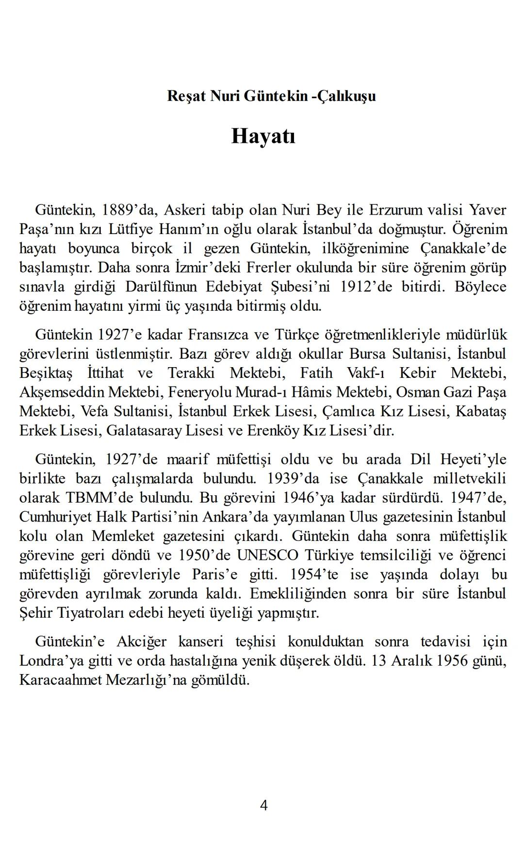 # RESAT
# NURI
# GÜNTEKIN
BÜTÜN ROMANLARI
# Çalıkuşu R
eşat Nuri Güntekin'in 1922 yılında ilk kez Vakit gazete-sinde tefrika edilen en tanın
