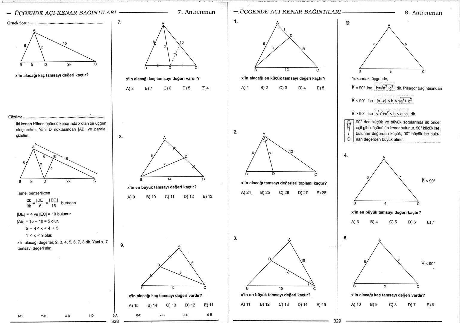 Geometri Bilgisi Zayıf Olanlar
Sorularda Görme Problemi Yaşayanlar
Geometri Öğrenmeye Yeni Karar Verenler İçin...
ANTRENMANLARLA
GEOMETRİ
Bi