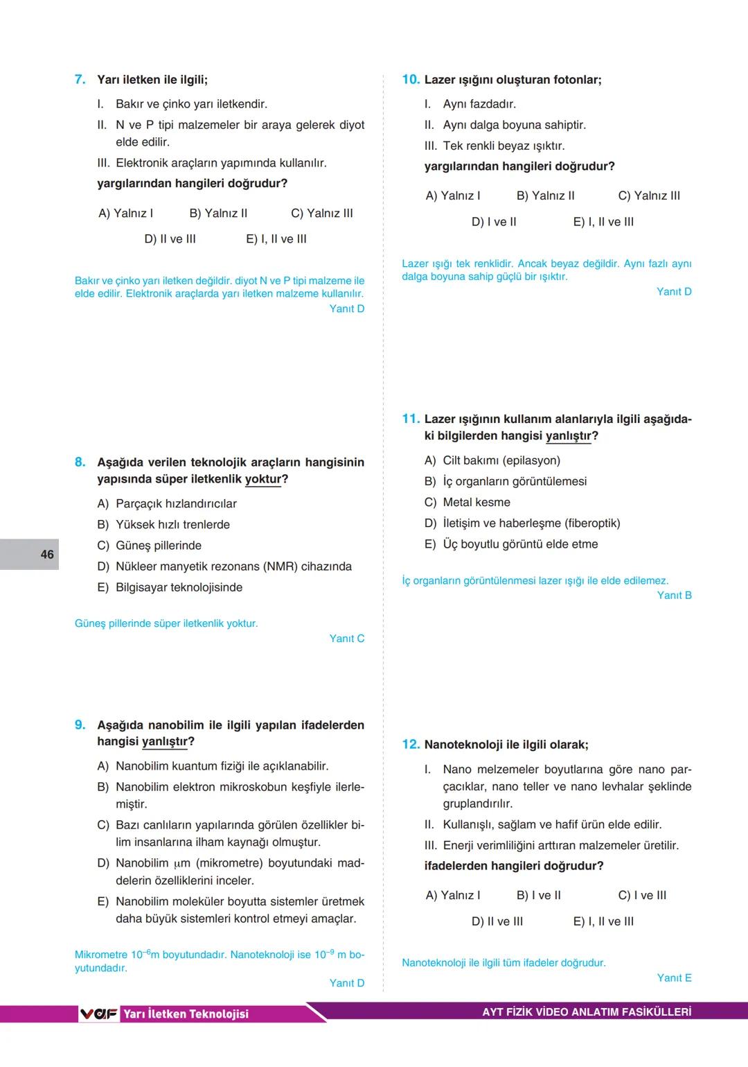 VOF
■ Video Anlatım Fasikülleri
AYT FİZİK
Erdal ŞAHİN
vaf 9
MODERN FİZİK
ADI-SOYADI
SINIF
NO --- OCR Start ---
VOF
■ Video Anlatım Fasikülle