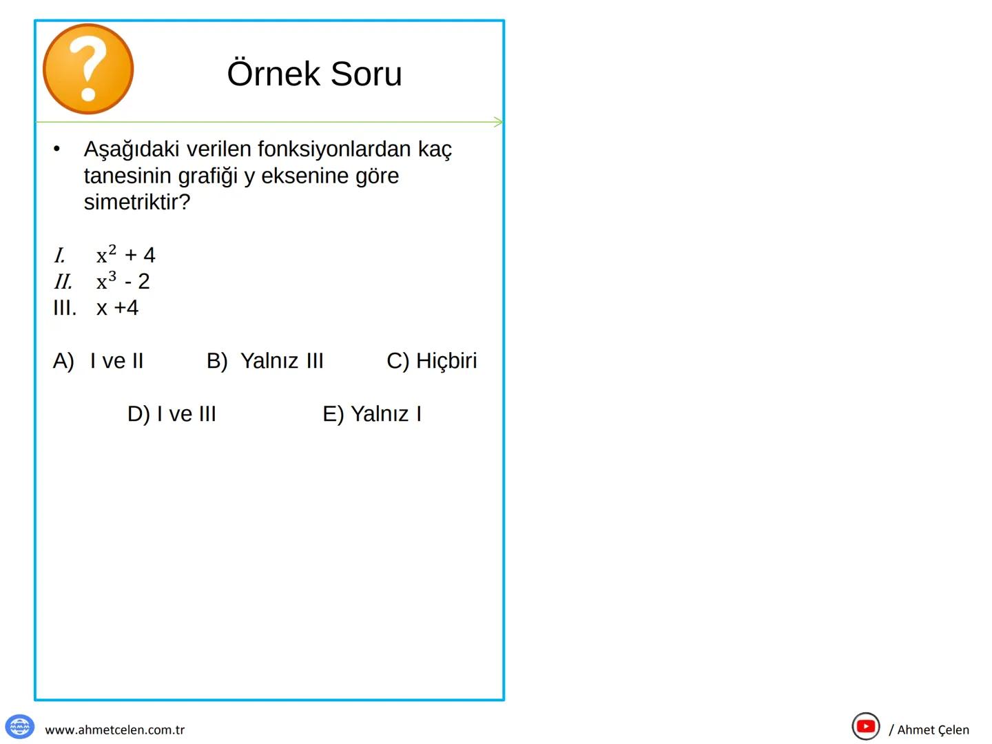 ?
Derece Kavramı
Derece kavramını anlayabilmek için cebirsel
ve 2.ci dereceden bir denklem üzerinden
inceleyelim.
f(x) = ax² + bx + c. xº
D