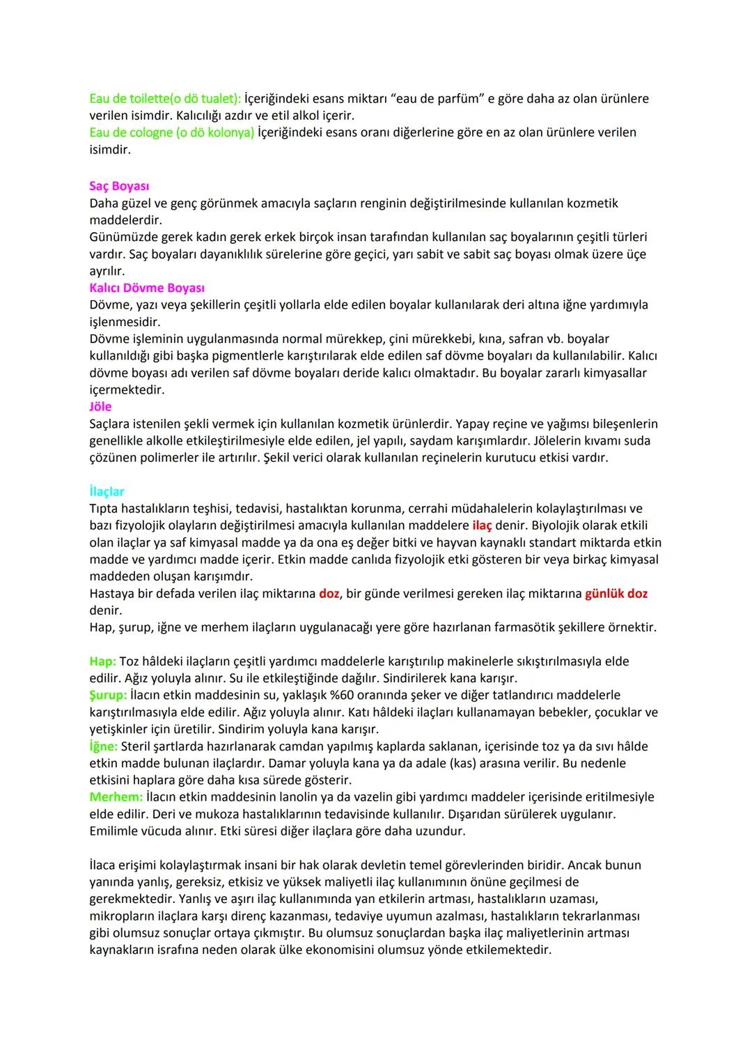 Temizlik Maddeleri
4. ÜNİTE ÖZETİ
1. BÖLÜM
YAYGIN GÜNLÜK HAYAT KIMYASALLARI
Günlük hayatta sıkça kullanılan temizlik maddeleri ve bu maddele