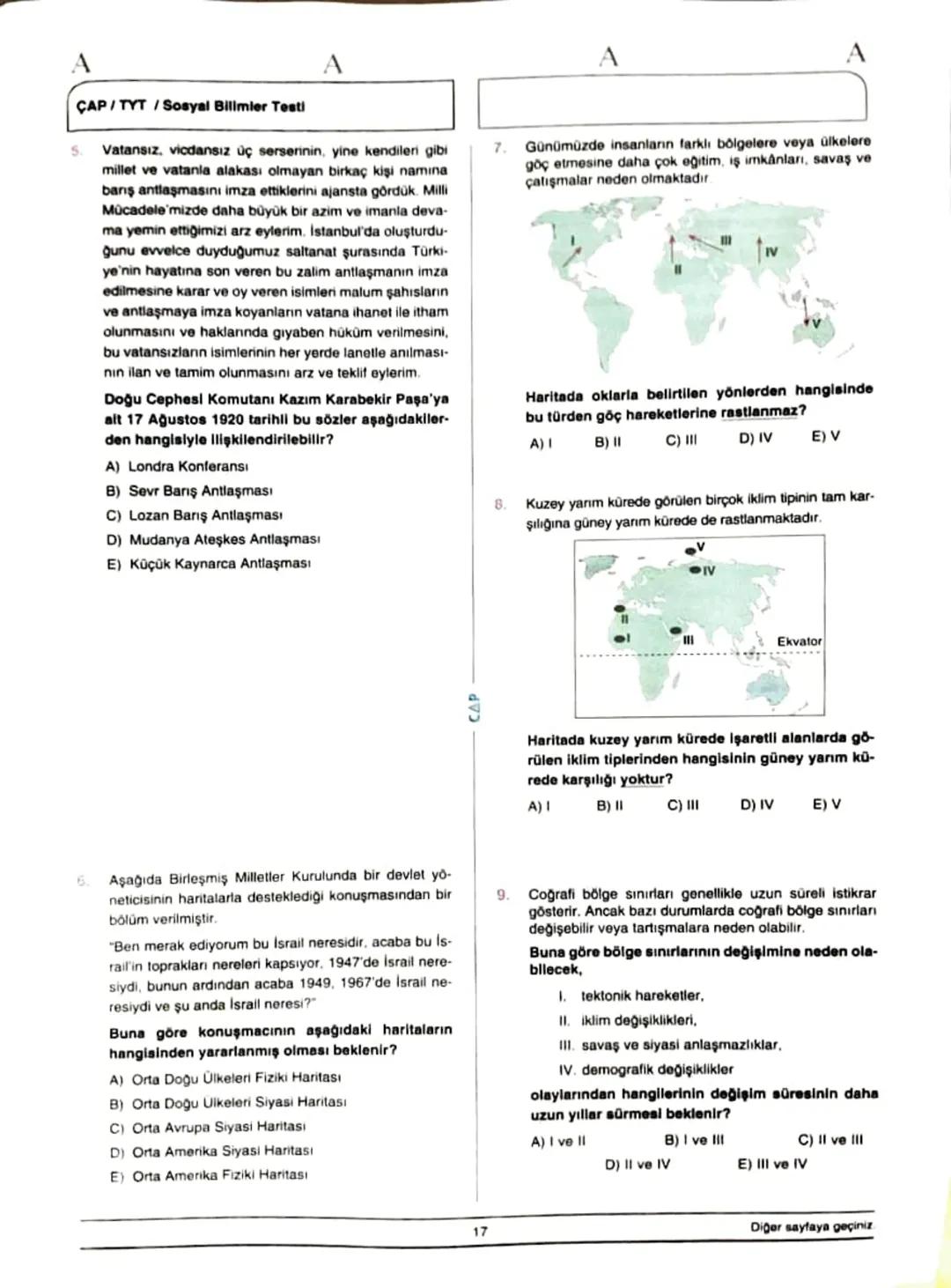 ÇAP/TYT
A
A
TÜRKÇE
1
1. Bu testte 40 soru vardır.
2. Cevaplarınızı, cevap kâğıdının Türkçe Testi için ayrılan kısmına işaretleyiniz.
2.
Çoğu