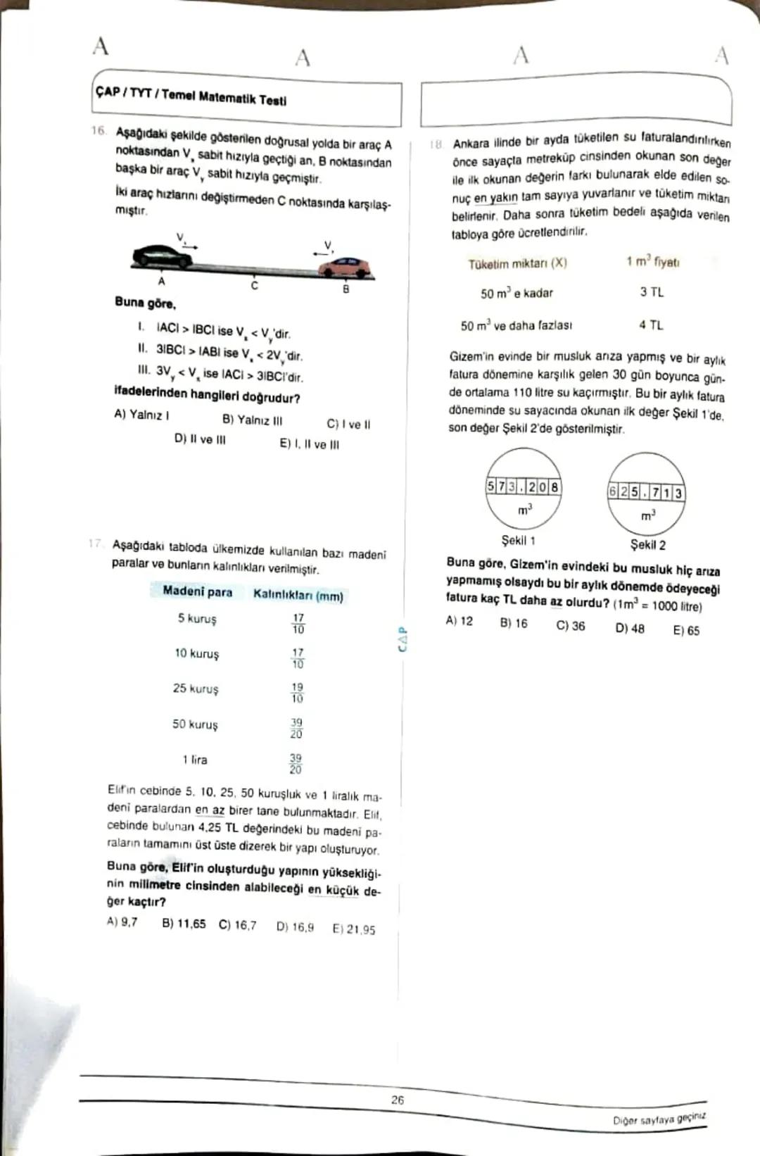 ÇAP/TYT
A
A
TÜRKÇE
1
1. Bu testte 40 soru vardır.
2. Cevaplarınızı, cevap kâğıdının Türkçe Testi için ayrılan kısmına işaretleyiniz.
2.
Çoğu