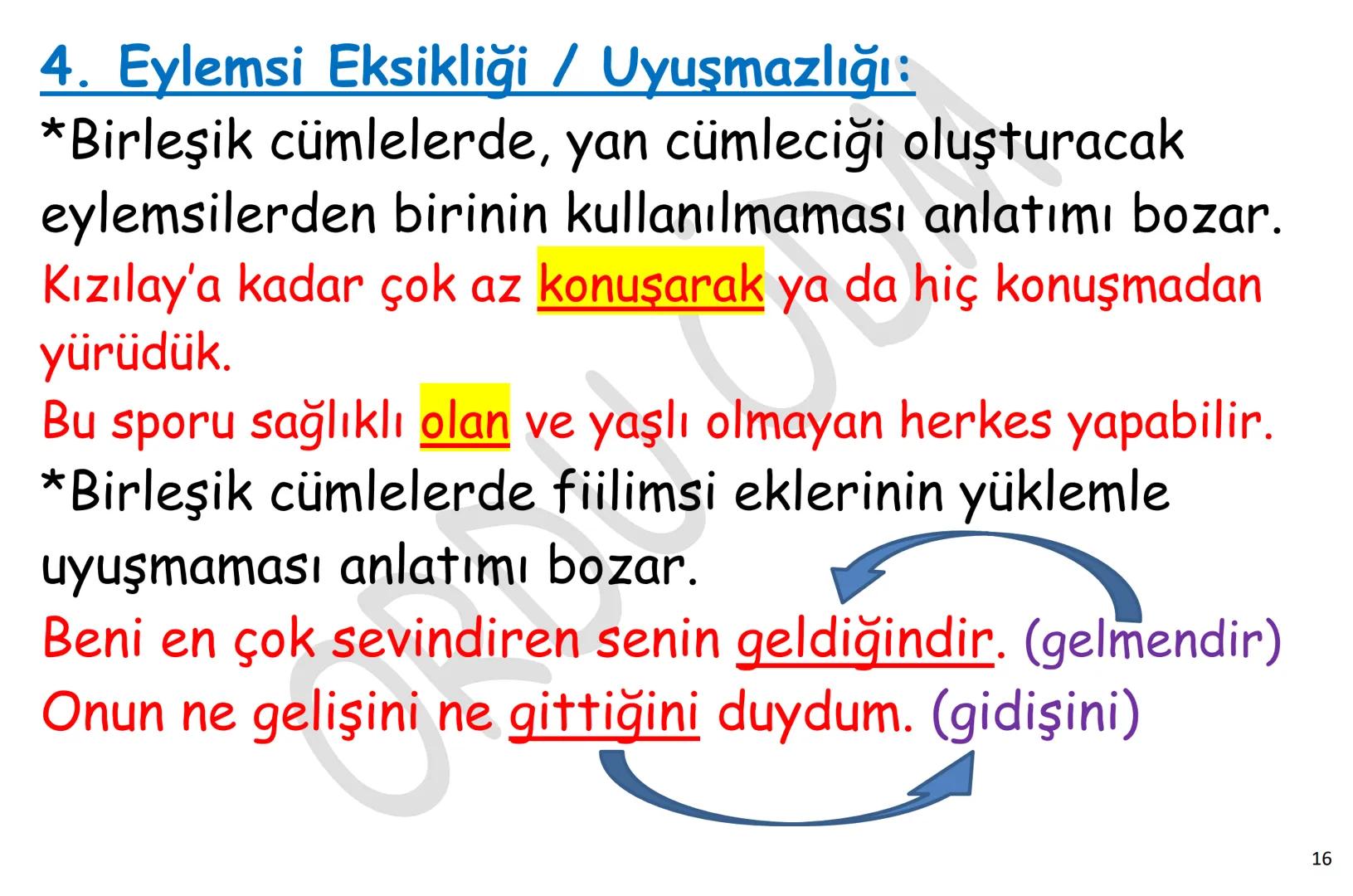 # YKS-TÜRKÇE
# ANLATIM
# BOZUKLUKLARI
ORDU
ÖDM A. ANLAMA DAYALI ANLATIM BOZUKLUKLARI
1. Gereksiz Sözcük Kullanımı
2. Sözcüğün Yanlış Anlam