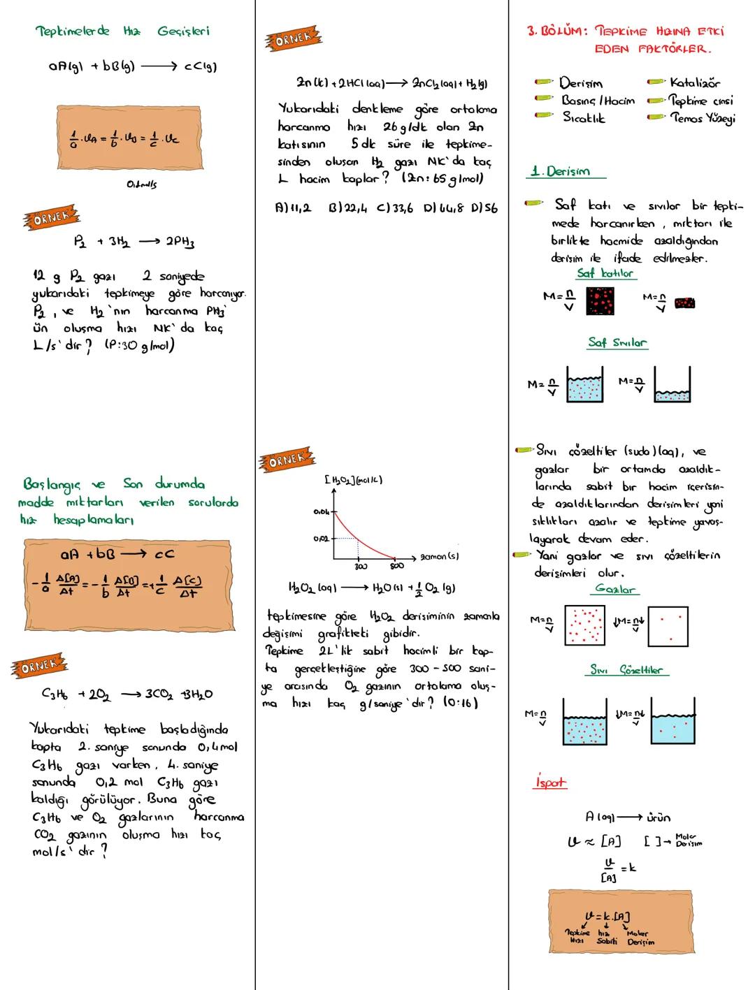 KİMYASAL TEPKİMELERDE HIZ
FULL TEKRAR
Kimyasal tepkimelerin gerçekleşmesi için
iki temel şart vardır.
• Uygun geometri
• Yeterli kinetik Ene