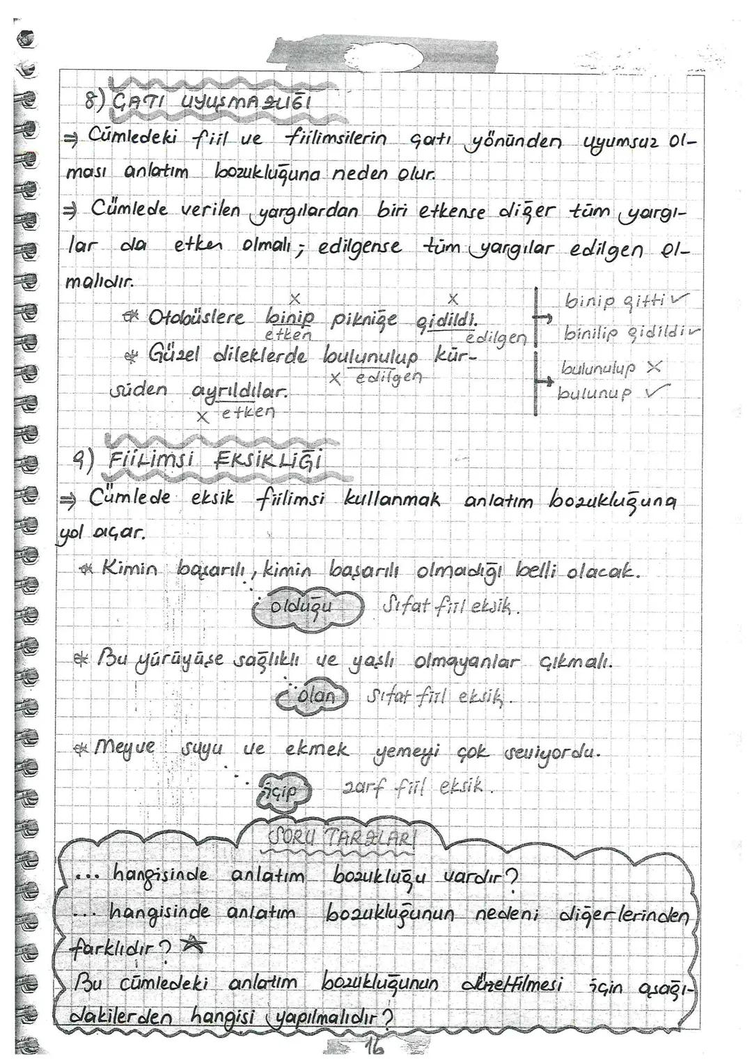 ANLATIM BOZUKLUĞU
→İletişim gerçekleştirirken ve duygu düşüncelerimizi kar-
şımızdakine ifade ederken cümlelerimizin anlaşılır ve açık
olma
