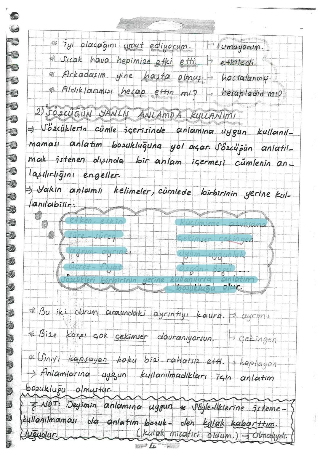 ANLATIM BOZUKLUĞU
→İletişim gerçekleştirirken ve duygu düşüncelerimizi kar-
şımızdakine ifade ederken cümlelerimizin anlaşılır ve açık
olma
