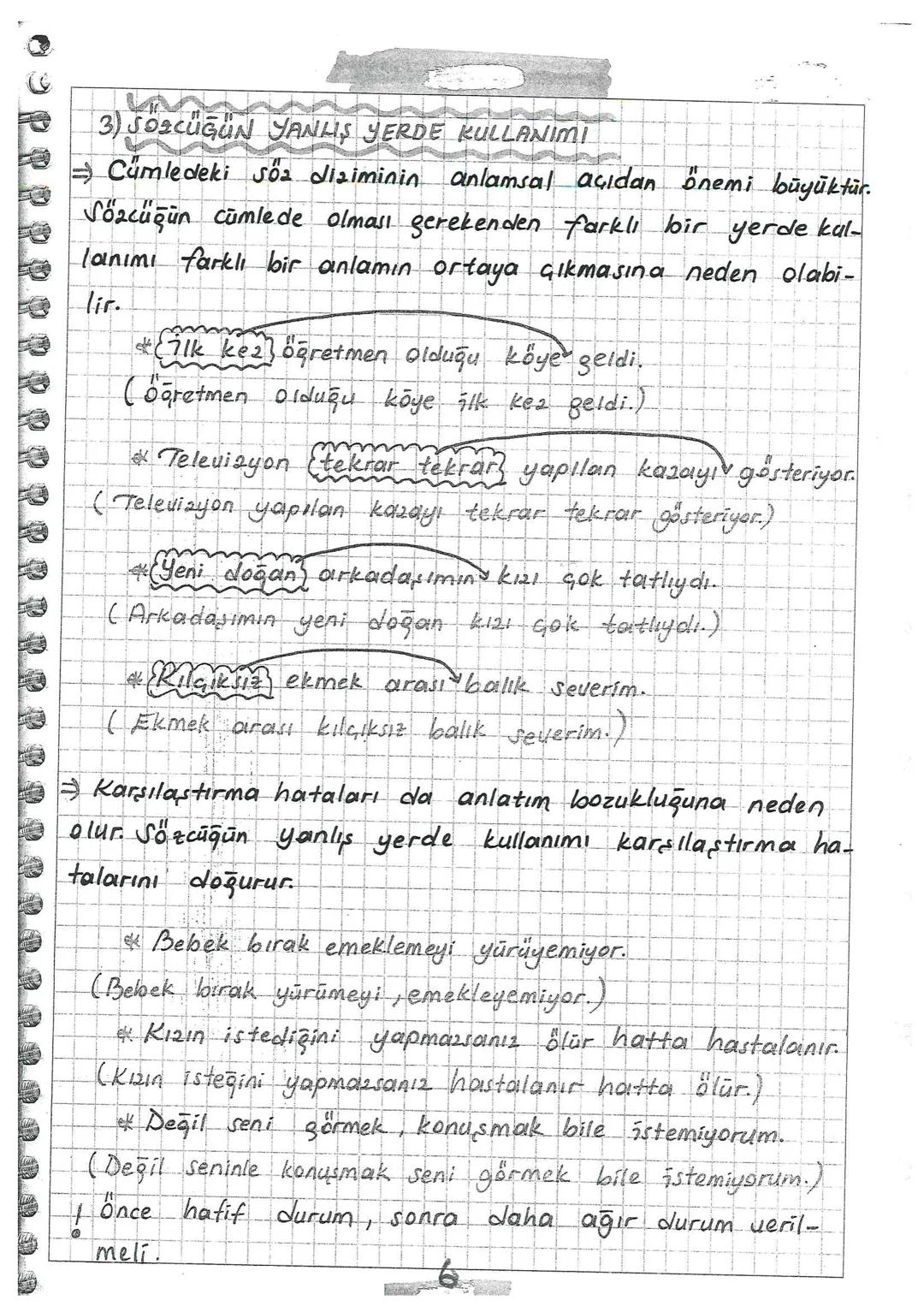 ANLATIM BOZUKLUĞU
→İletişim gerçekleştirirken ve duygu düşüncelerimizi kar-
şımızdakine ifade ederken cümlelerimizin anlaşılır ve açık
olma
