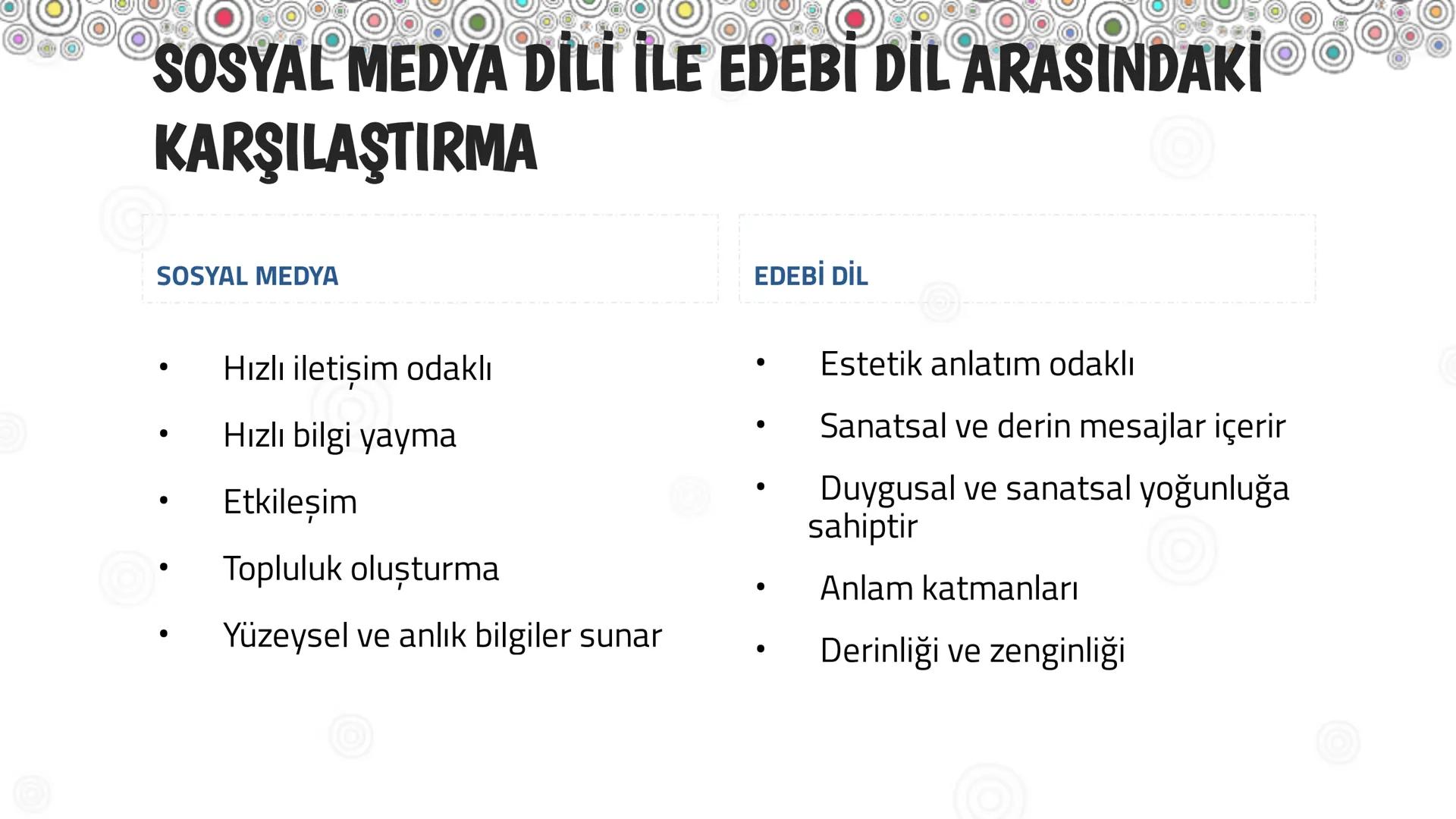 SEVGİLİ ARKADAŞLARIM VE DEĞERLİ ÖĞRETMENİM 💕 ## EDEBİ DİL İLE SOSYAL
## MEDYA DİLİ ARASINDAKİ
## FARKLAR ## EDEBİ DİL
- Edebi dil veya yaz