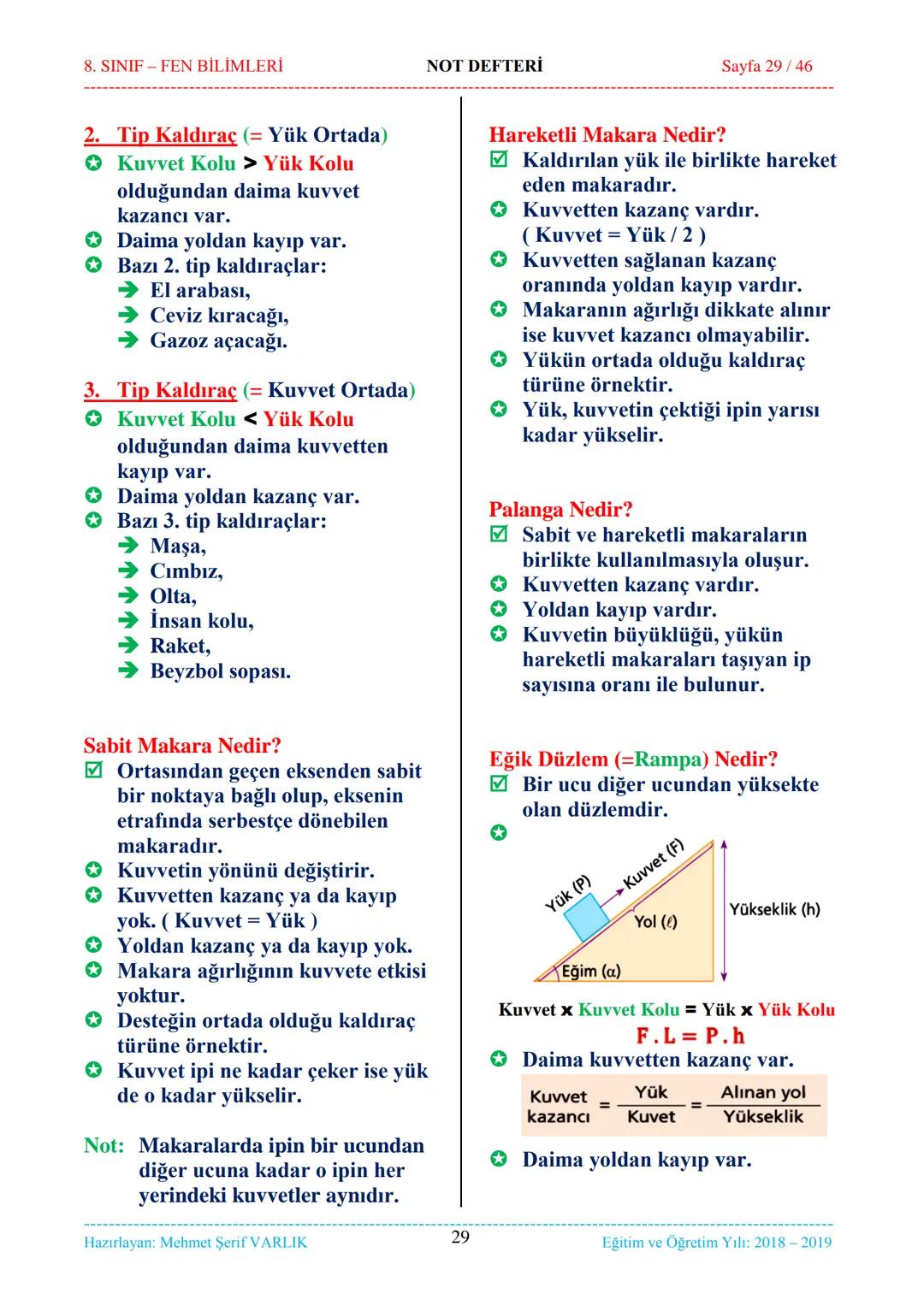 8. SINIF-FEN BİLİMLERİ
NOT DEFTERİ
Sayfa 1/46
NOT DEFTERİ
8. SINIF FEN BİLİMLERİ
İçindekiler
1. ÜNİTE
Mevsimler ve İklim
1. Bölüm.
Mevsimler